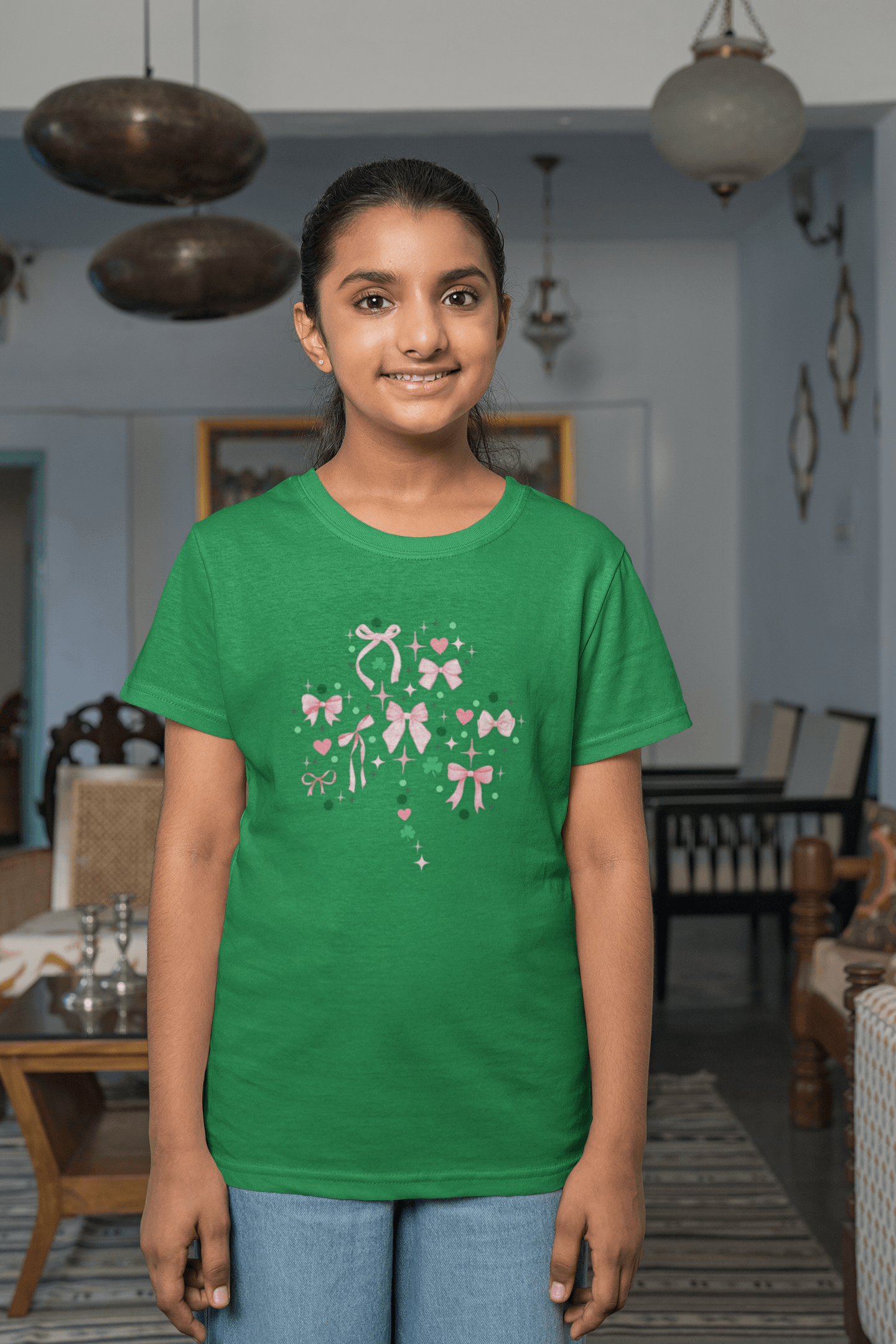 Shamrock Sparkle Youth Tee - ☘️💖 Shine Bright this St. Patrick's Day! 💖☘️ - Whippie's