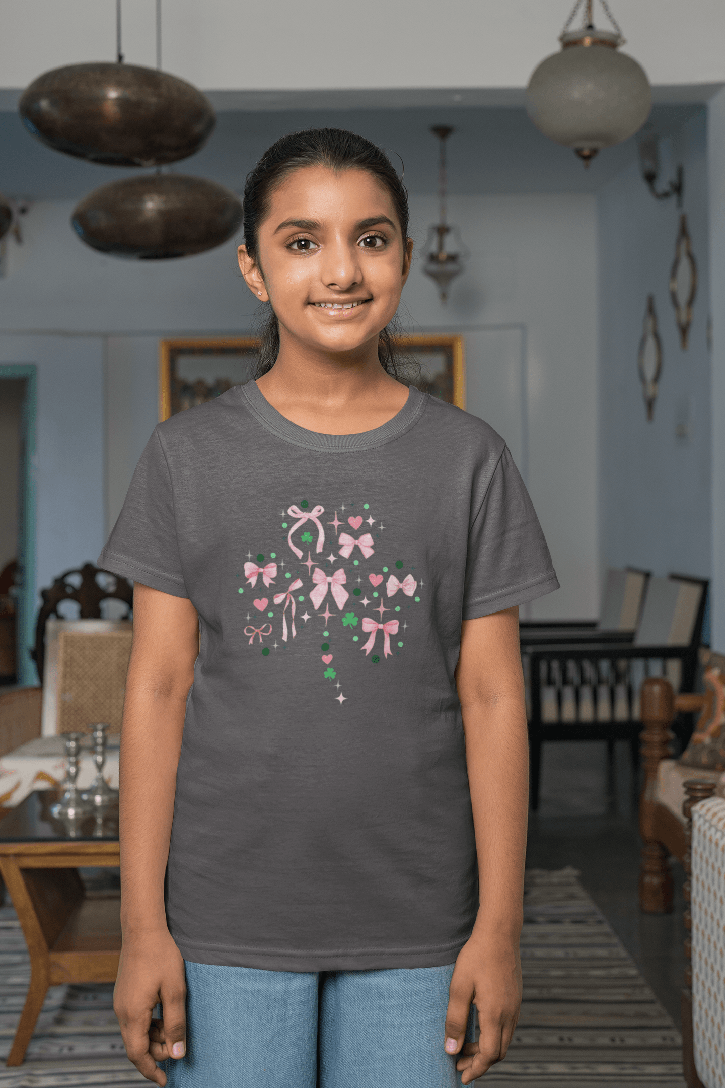 Shamrock Sparkle Youth Tee - โ๏ธ๐ Shine Bright this St. Patrick's Day! ๐โ๏ธ - Whippie's