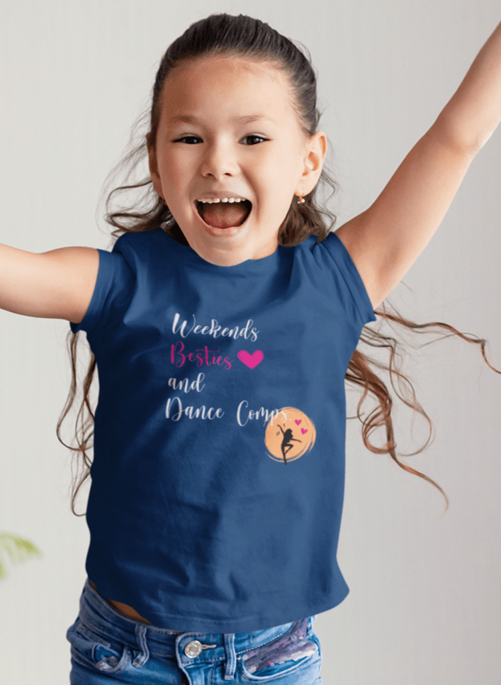 Weekends, Besties, & Dance Comps Youth Tee - 👯♀️💖 Dance Friends Make the Best Friends! 💖👯♀️ - Whippie's