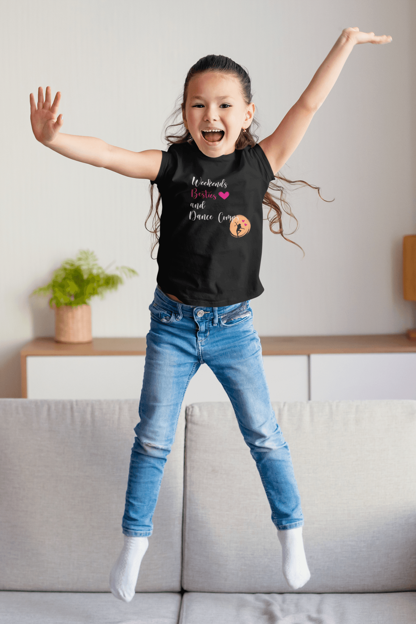 Weekends, Besties, & Dance Comps Youth Tee - 👯♀️💖 Dance Friends Make the Best Friends! 💖👯♀️ - Whippie's