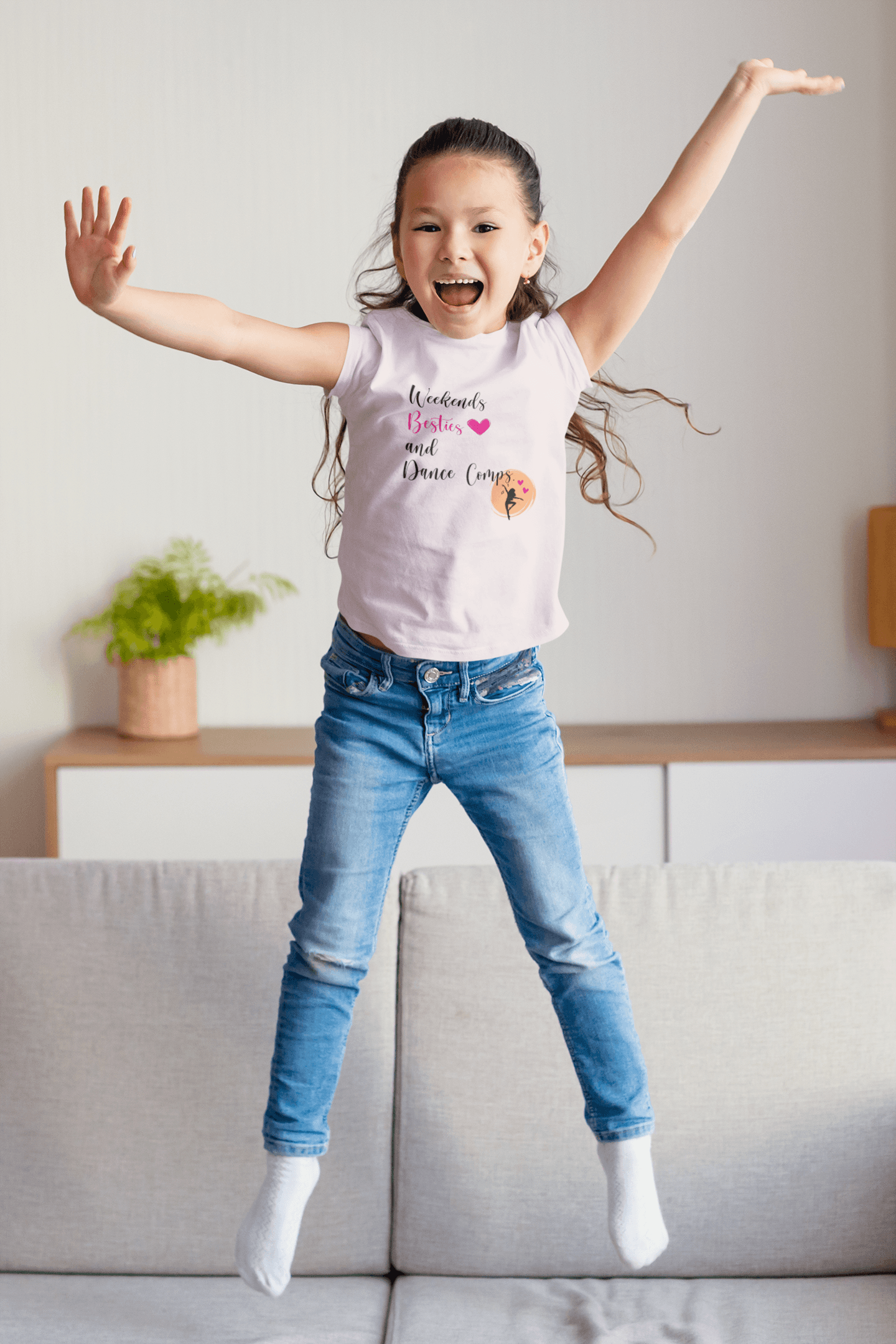 Weekends, Besties, & Dance Comps Youth Tee - 👯♀️💖 Dance Friends Make the Best Friends! 💖👯♀️ - Whippie's