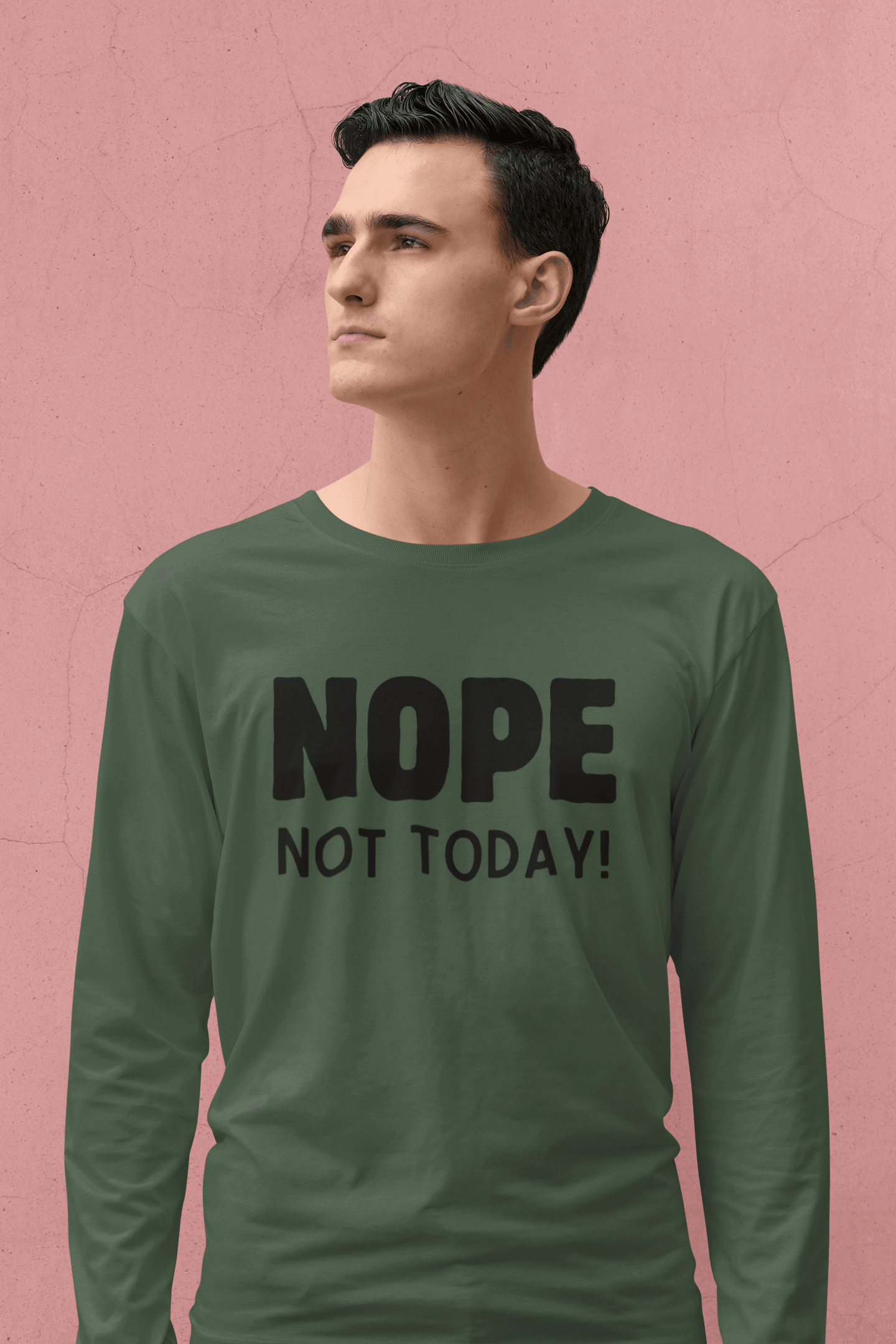 NOPE Not Today - Unisex Jersey Long Sleeve Shirt - 🙅♀️ Embrace Your Inner Grump! 🙅♂️ - Whippie's