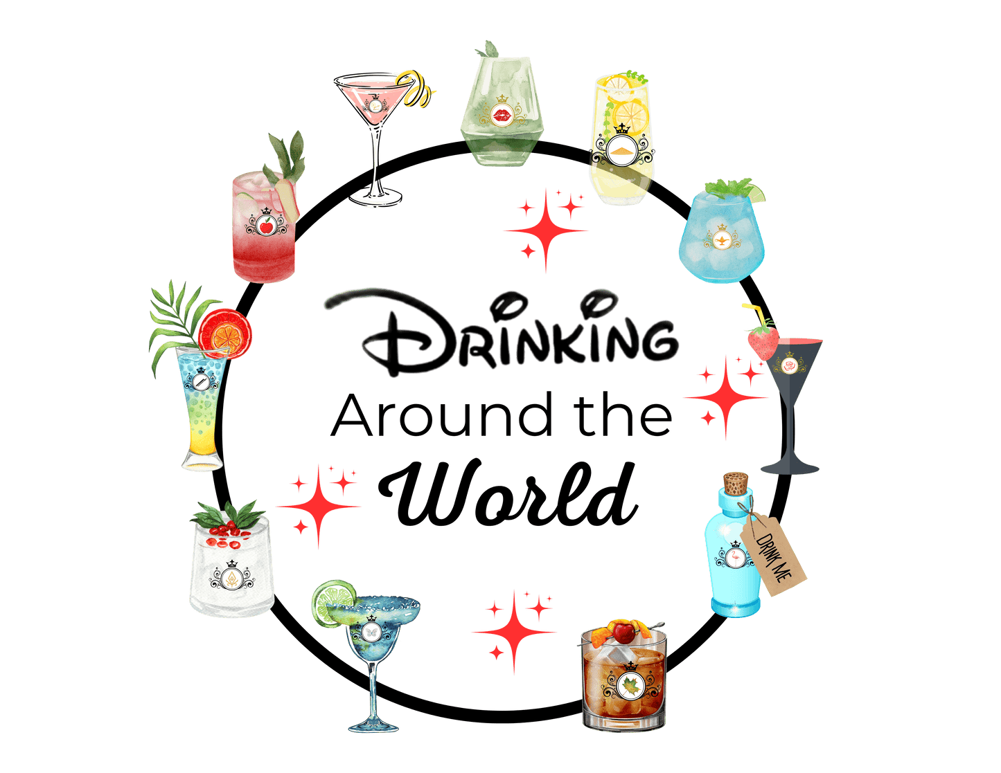 Drinking Around the World: I'm a Lady... Then Cocktails Happen! Women's Tee - Whippie's