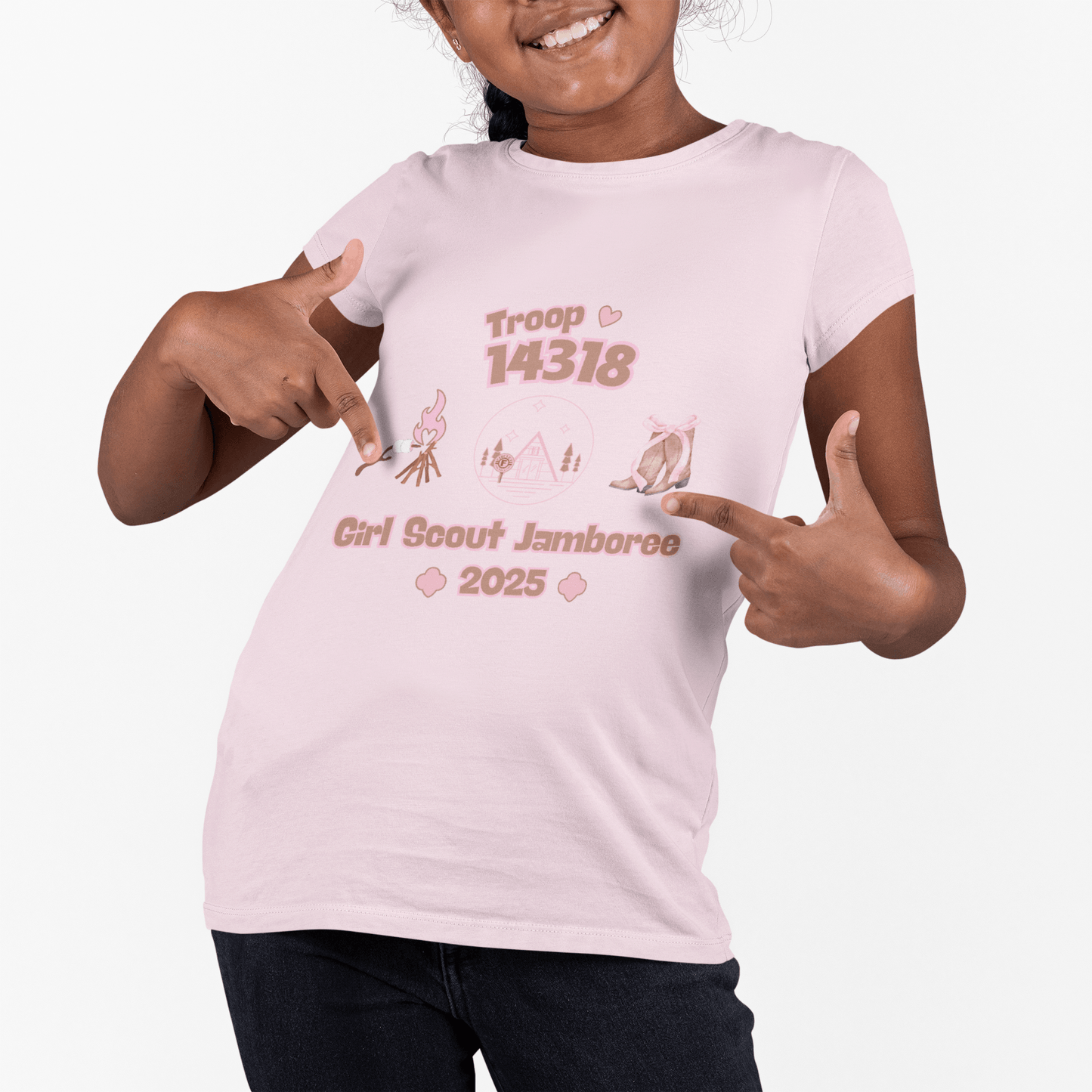 Girl Scout Jamboree Youth Tee - 2025 - Personalizable - Whippie's