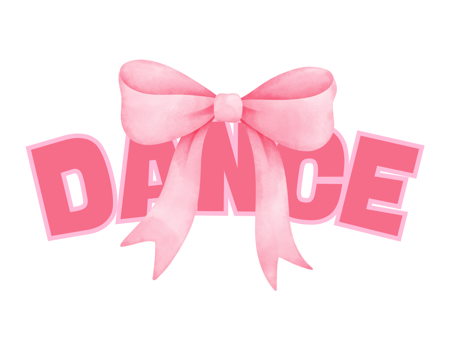 DANCE Team Dance Competition Love of Dance - Pink Coquette Bow Hoodie - Whippie's