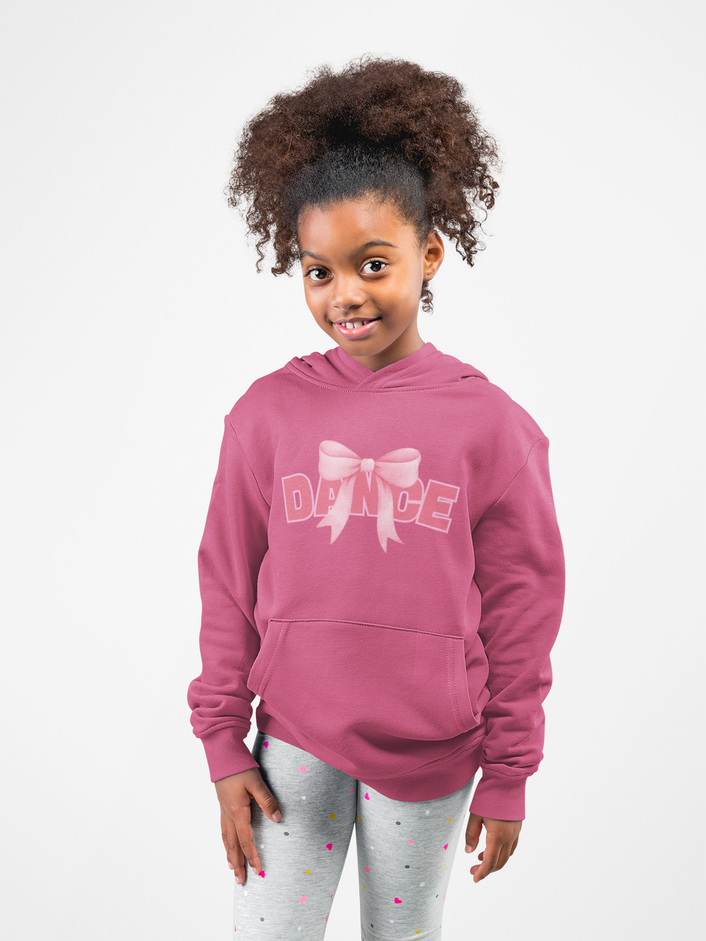 DANCE Team Dance Competition Love of Dance - Pink Coquette Bow Hoodie - Whippie's