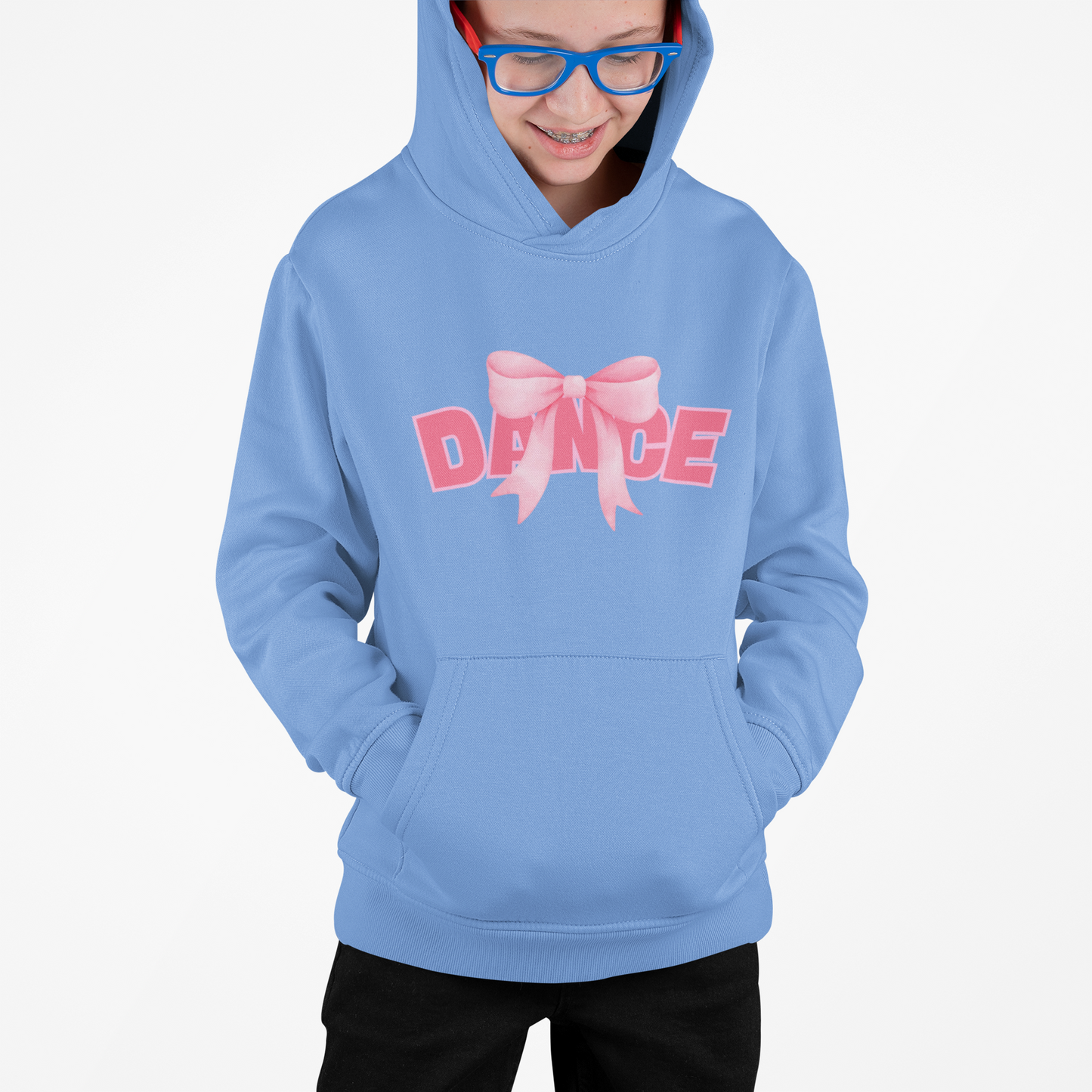 DANCE Team Dance Competition Love of Dance - Pink Coquette Bow Hoodie - Whippie's