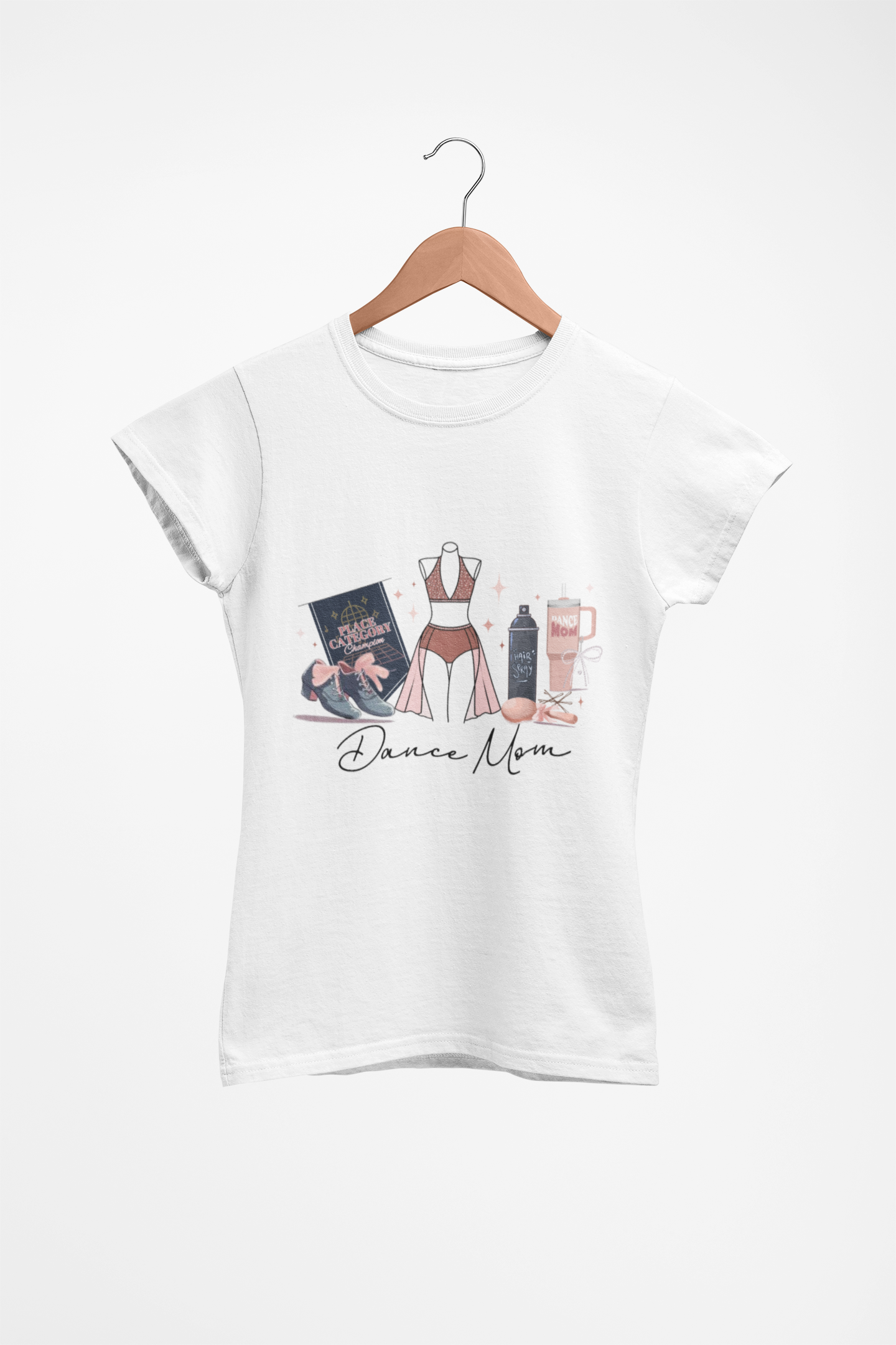 Dance Mom Life Essentials Fitted Women's Tee - Personalizable - Whippie's