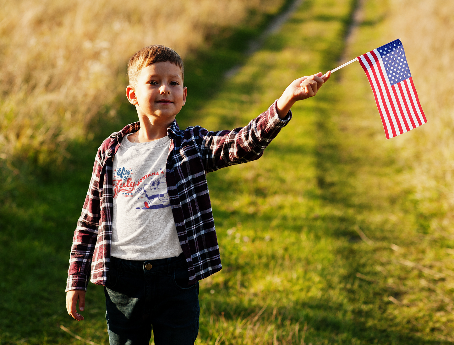 State Flag Pride - 4th of July Youth Tee - Personalizable - Whippie's