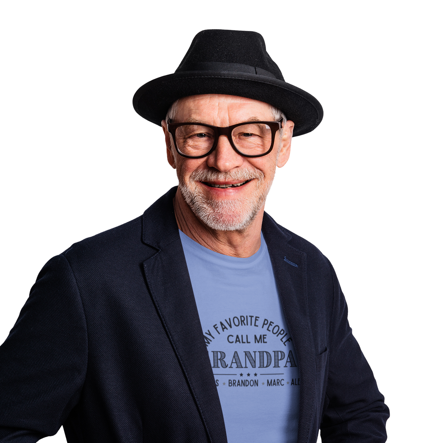 My Favorite People Call Me Grandpa - Personalized Unisex Jersey Tee