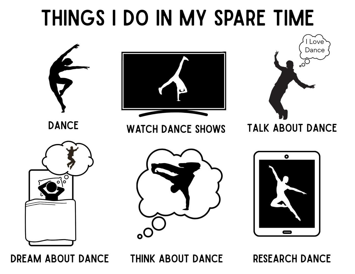 My Spare Time = Dance Time Boys' Youth Tee - Personalizable - Whippie's