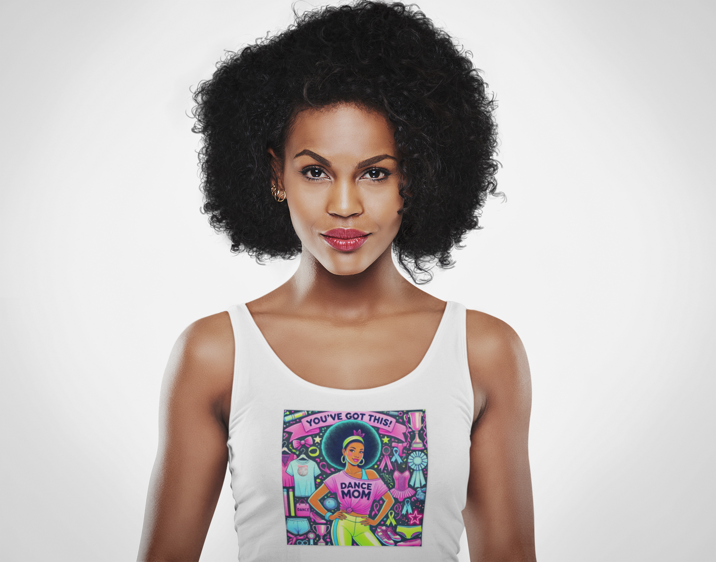 Dance Mom: You've Got This - Natural Hair Mom Flowy Racerback Tank - Whippie's