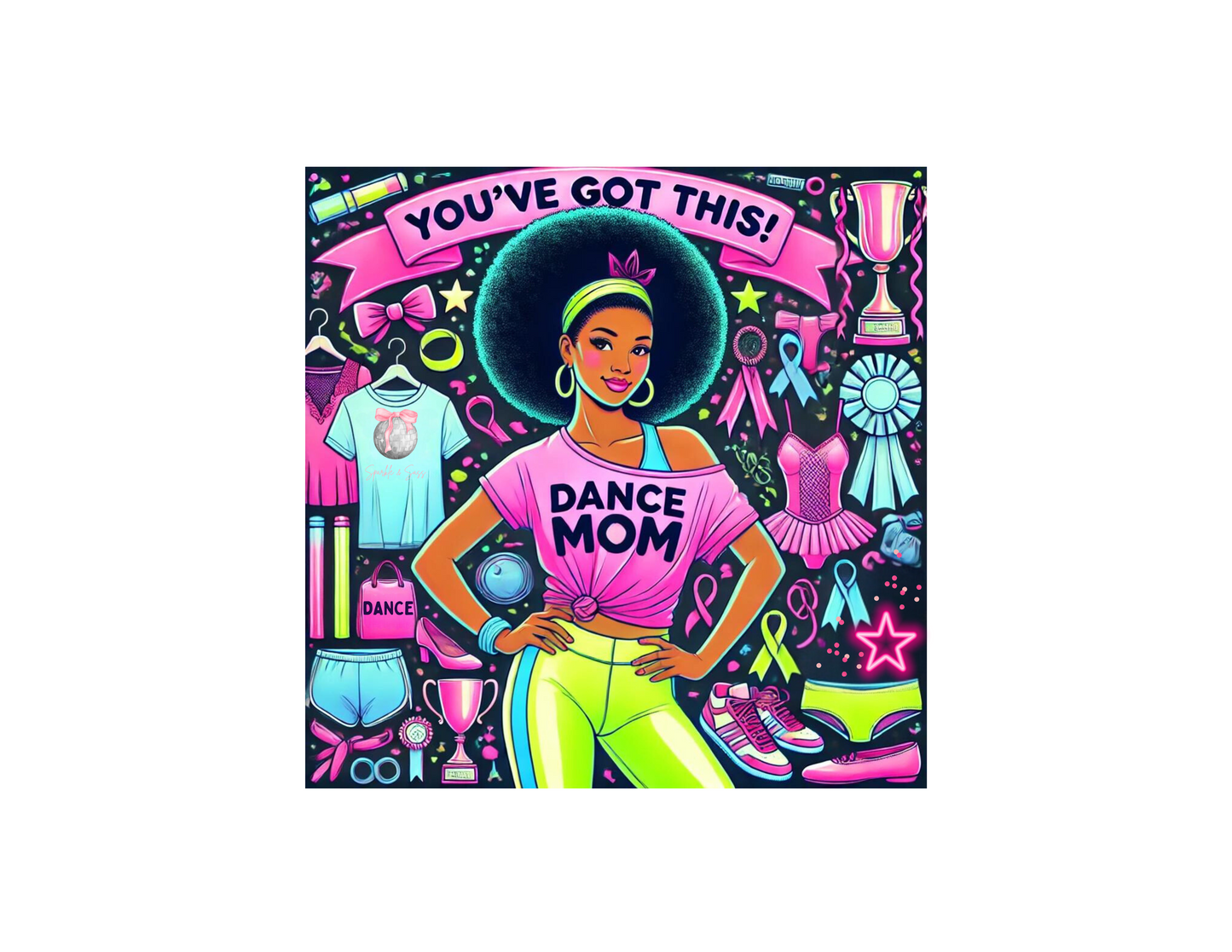Dance Mom: You've Got This - Natural Hair Mom Flowy Racerback Tank - Whippie's