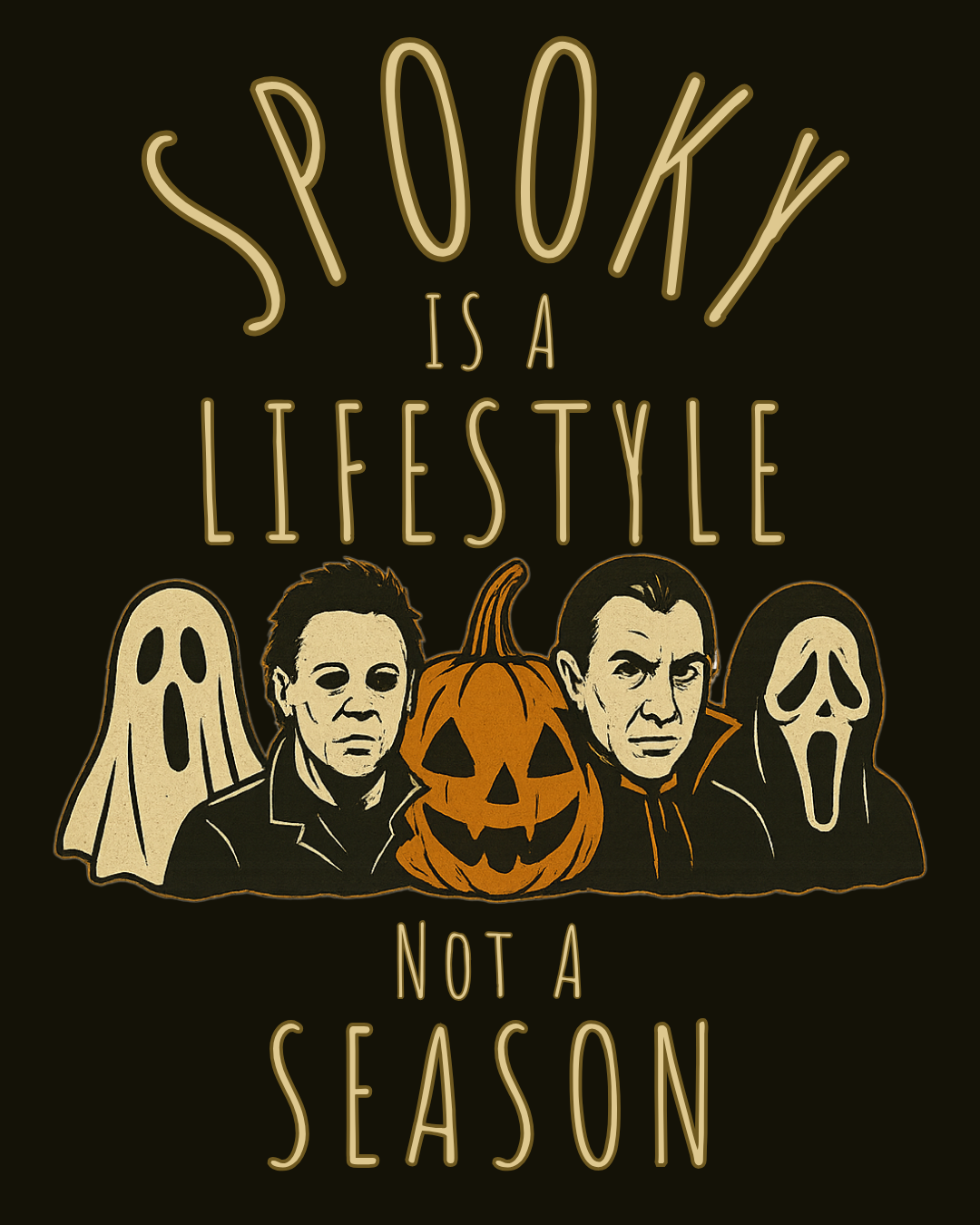 Spooky Is A Lifestyle: Classic Horror Icons Unisex Long Sleeve Tee - Whippie's