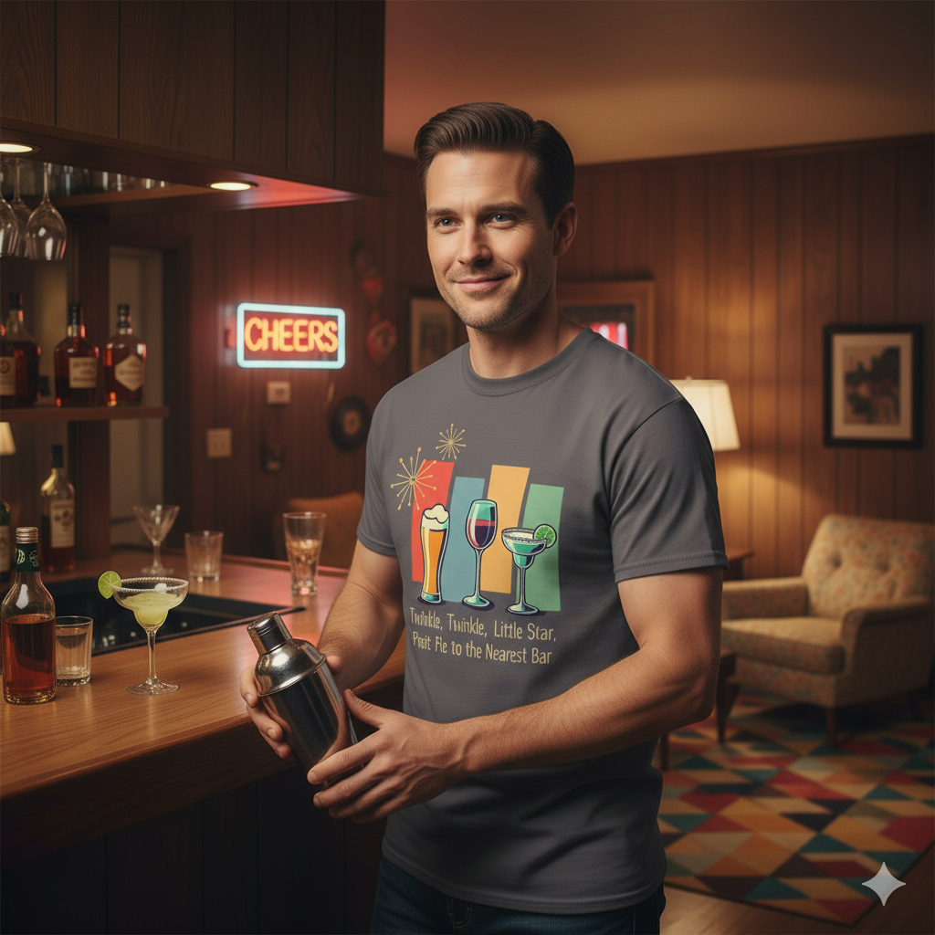 Twinkle, Twinkle, Little Star, Point Me to the Nearest Bar Unisex HD Cotton™ T-shirt