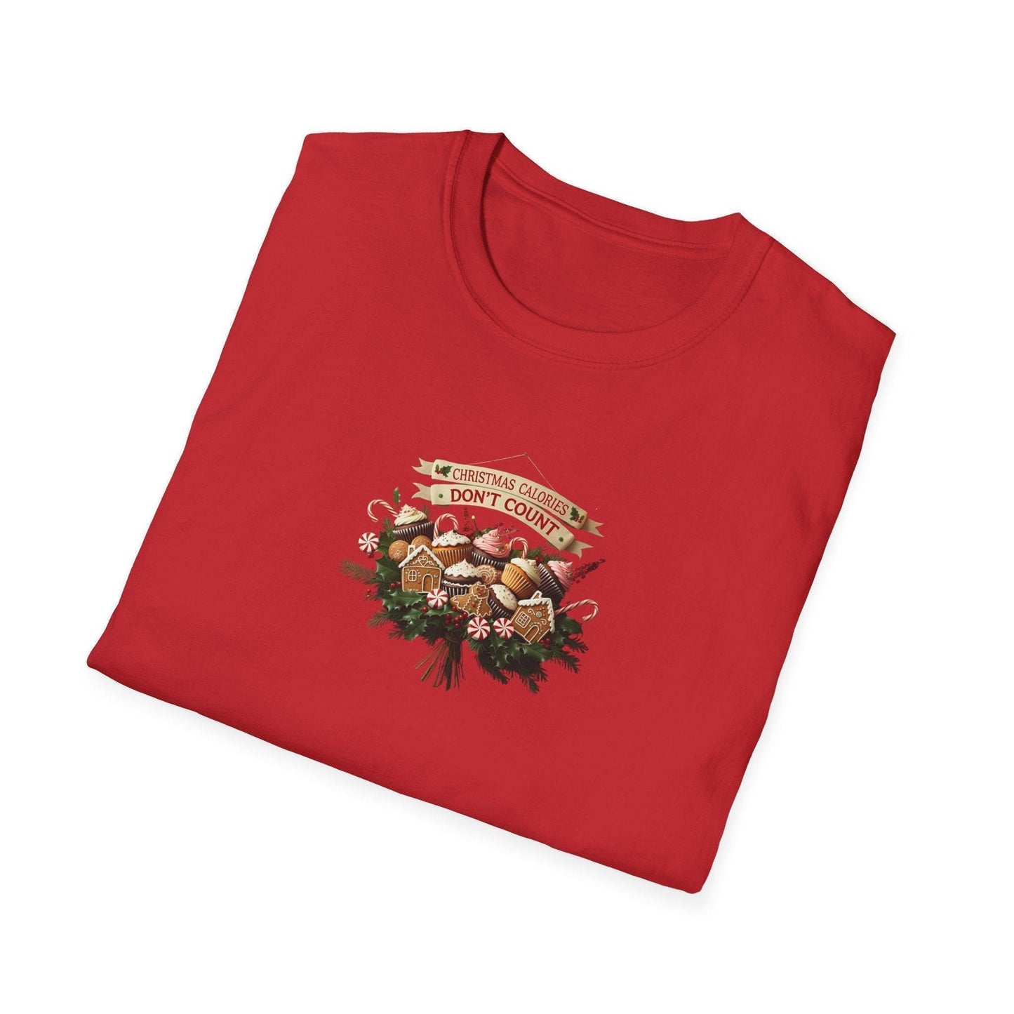 Christmas Calories Don't Count 🎅🎄 - Unisex Softstyle T-Shirt 🍪🎁 - Whippie's
