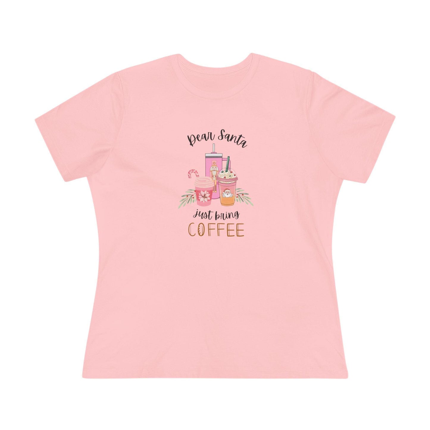 Dear Santa, just bring COFFEE - Women's Softstyle Tee - Whippie's