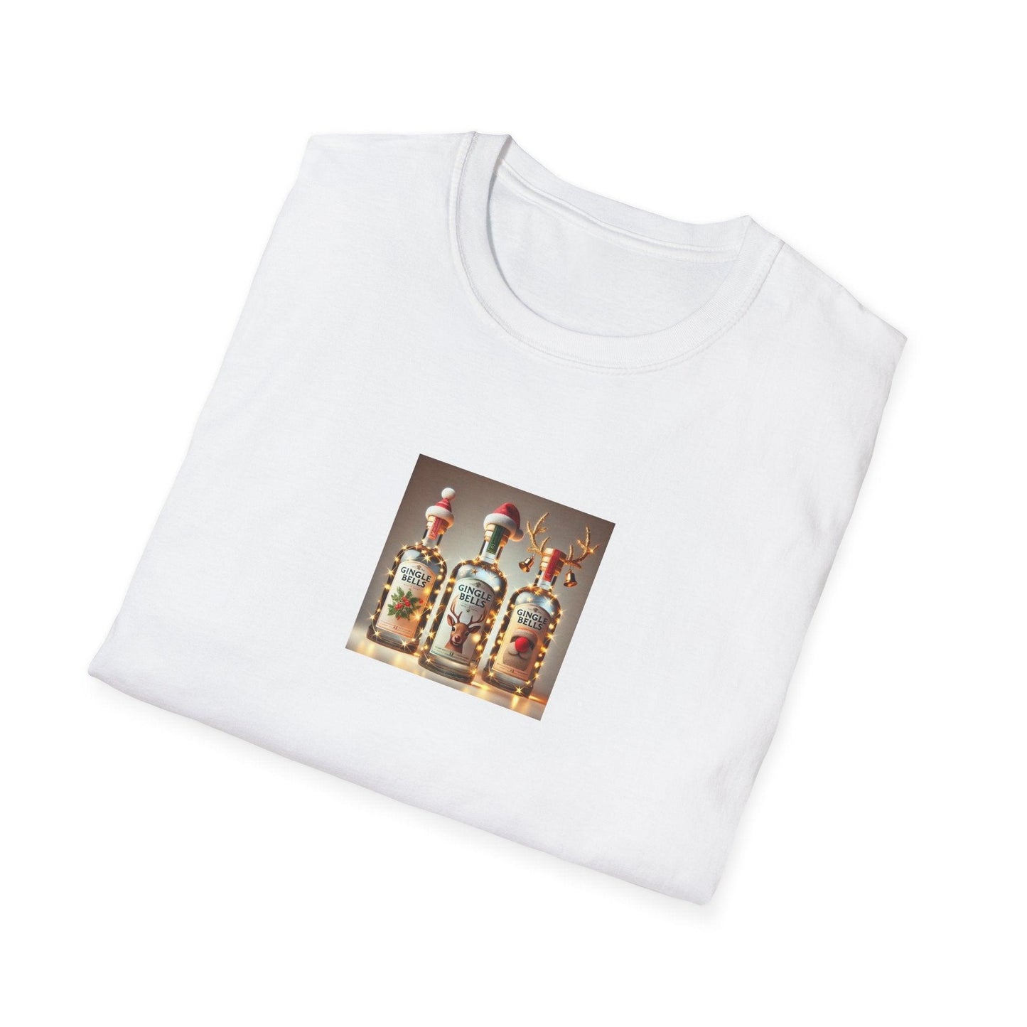 GINgle Bells! 🎄🎅🍸 - Unisex Softstyle T-shirt - Whippie's