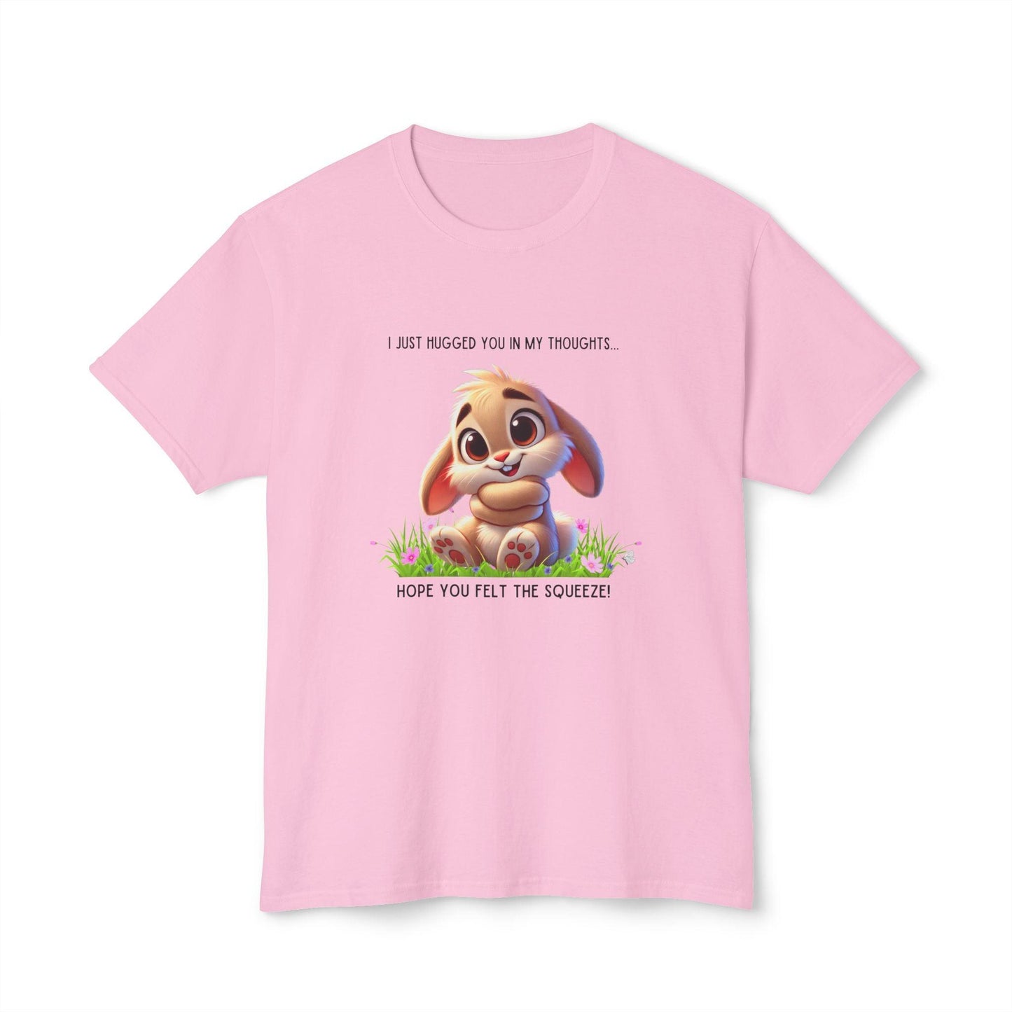 Hugs in My Thoughts - Sending Virtual Hugs! 🤗🐰 Unisex HD Cotton T-shirt - Whippie's