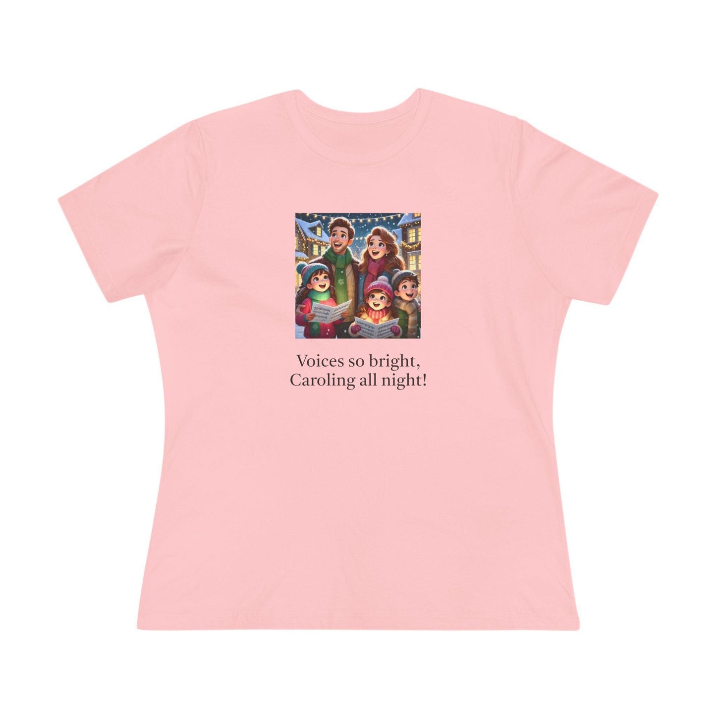 Voices so bright, Caroling all night! - Women's Softstyle Tee - Whippie's