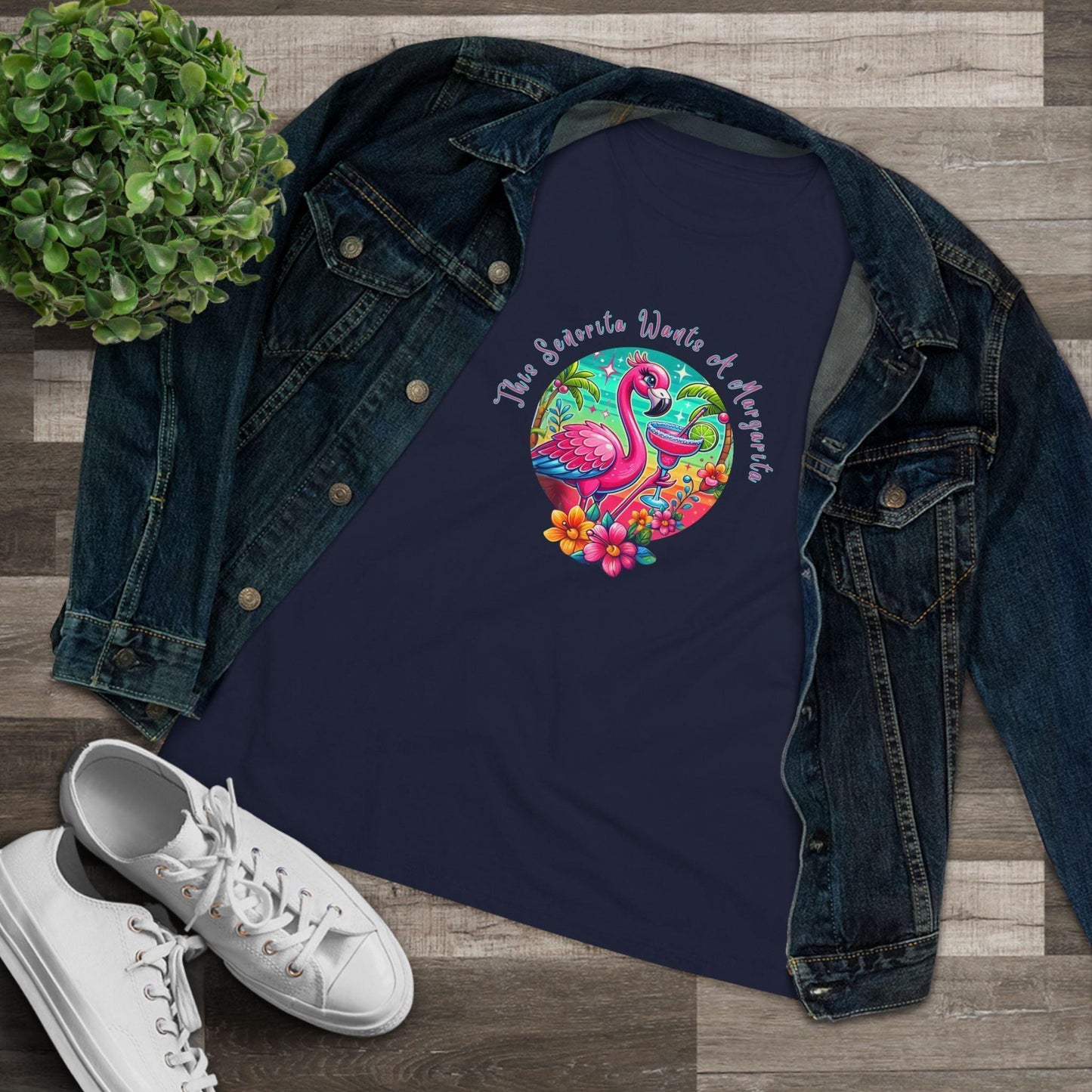 This Señorita Wants a Margarita - Women's Cotton Tee 🦩🍹 - Whippie's