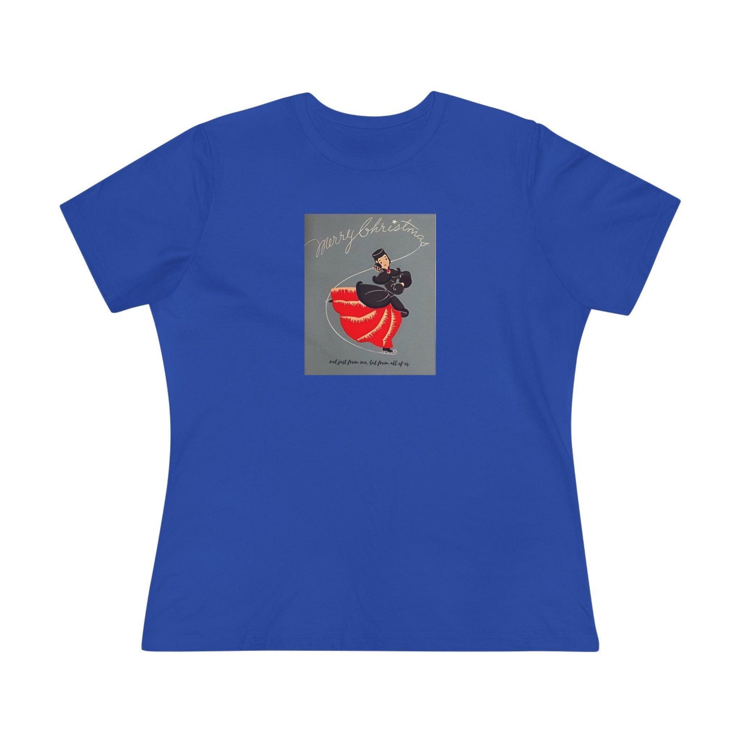 Ice Skating - Merry Christmas - Women's Softstyle Tee - Whippie's