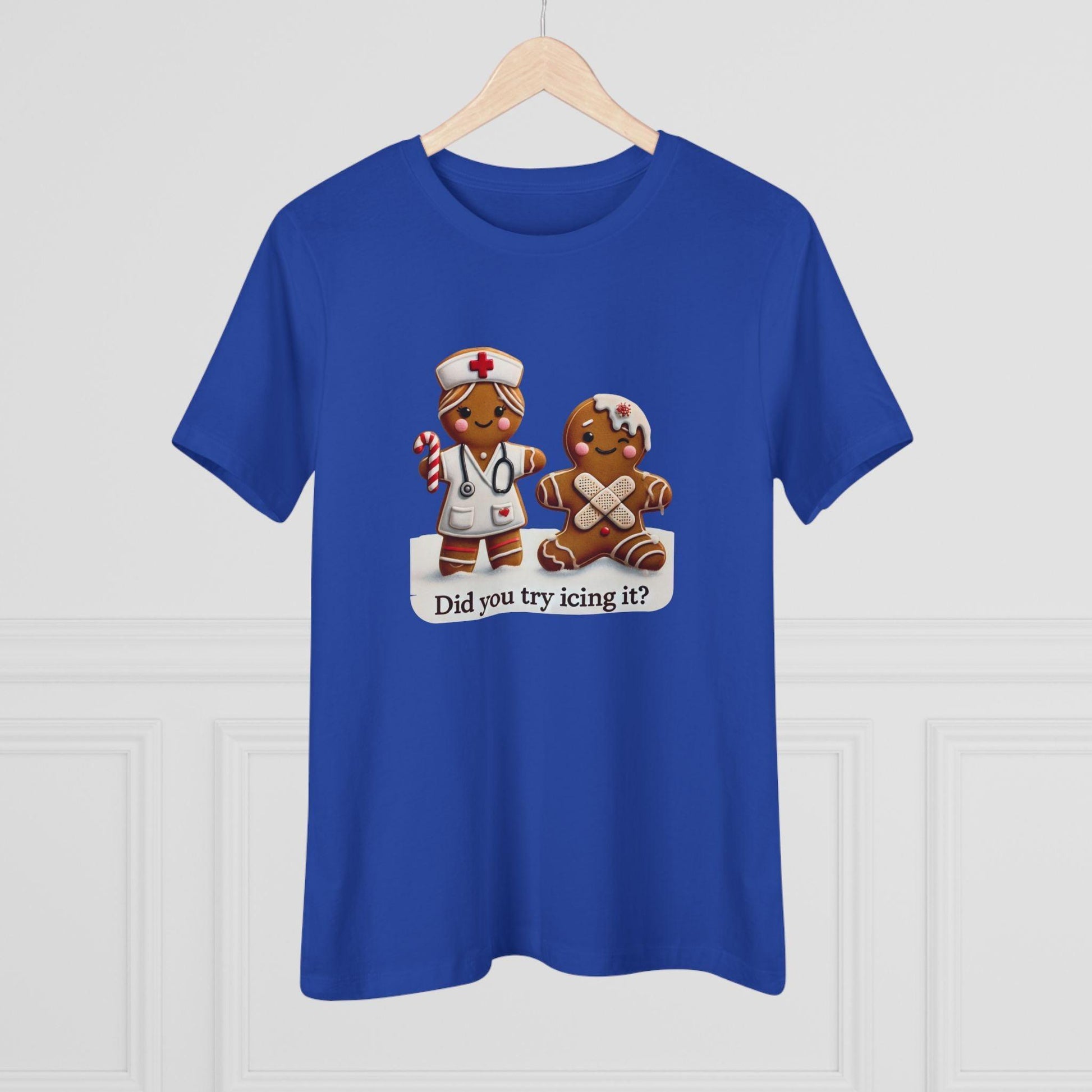 🍪🩹 "Did You Try Icing It?" 👩⚕️🎄 - Women's Softstyle Tee - Whippie's
