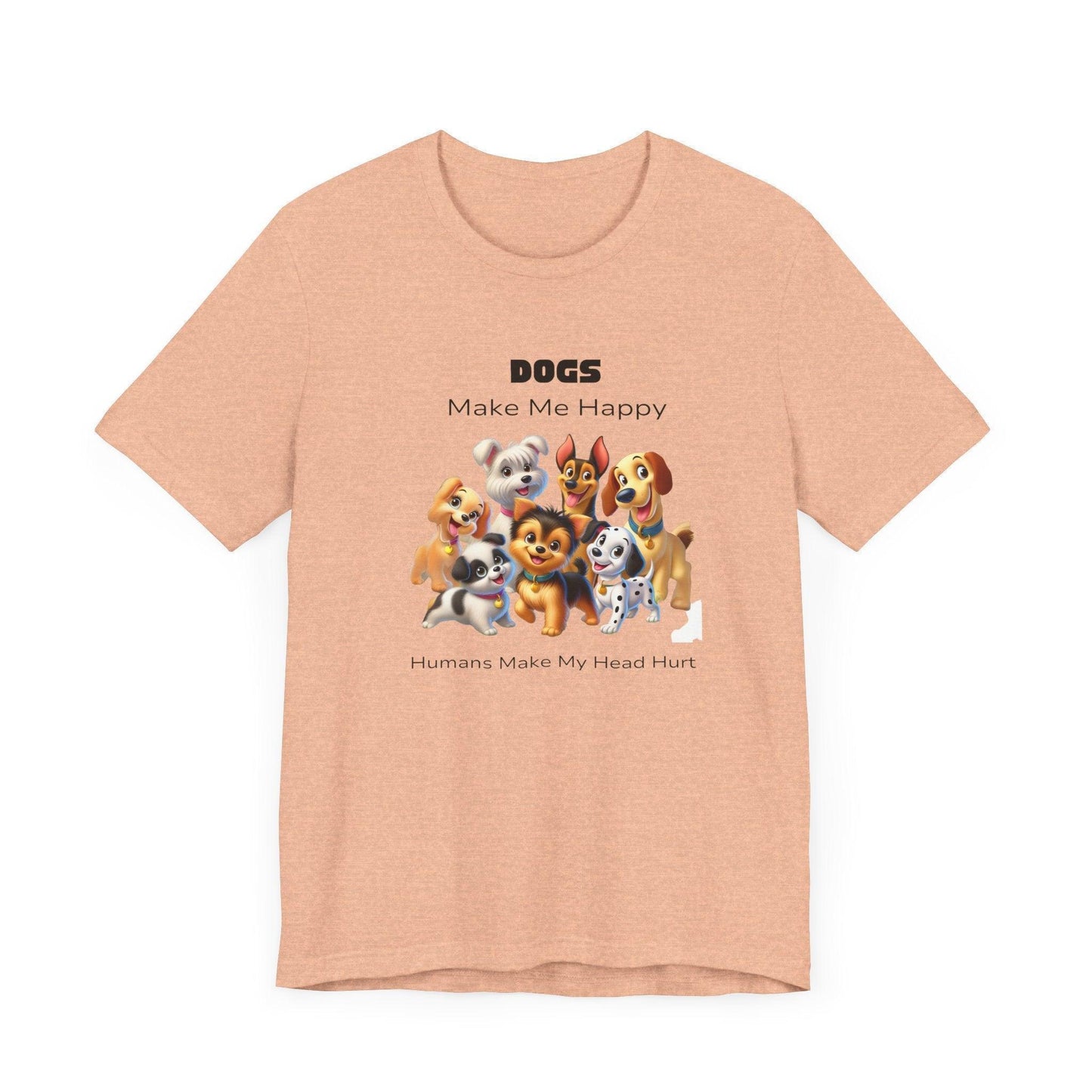 🐶 Dogs Make Me Happy 😊 Unisex Jersey Tee ✨ Pawsitive vibes only! 🐾 - Whippie's