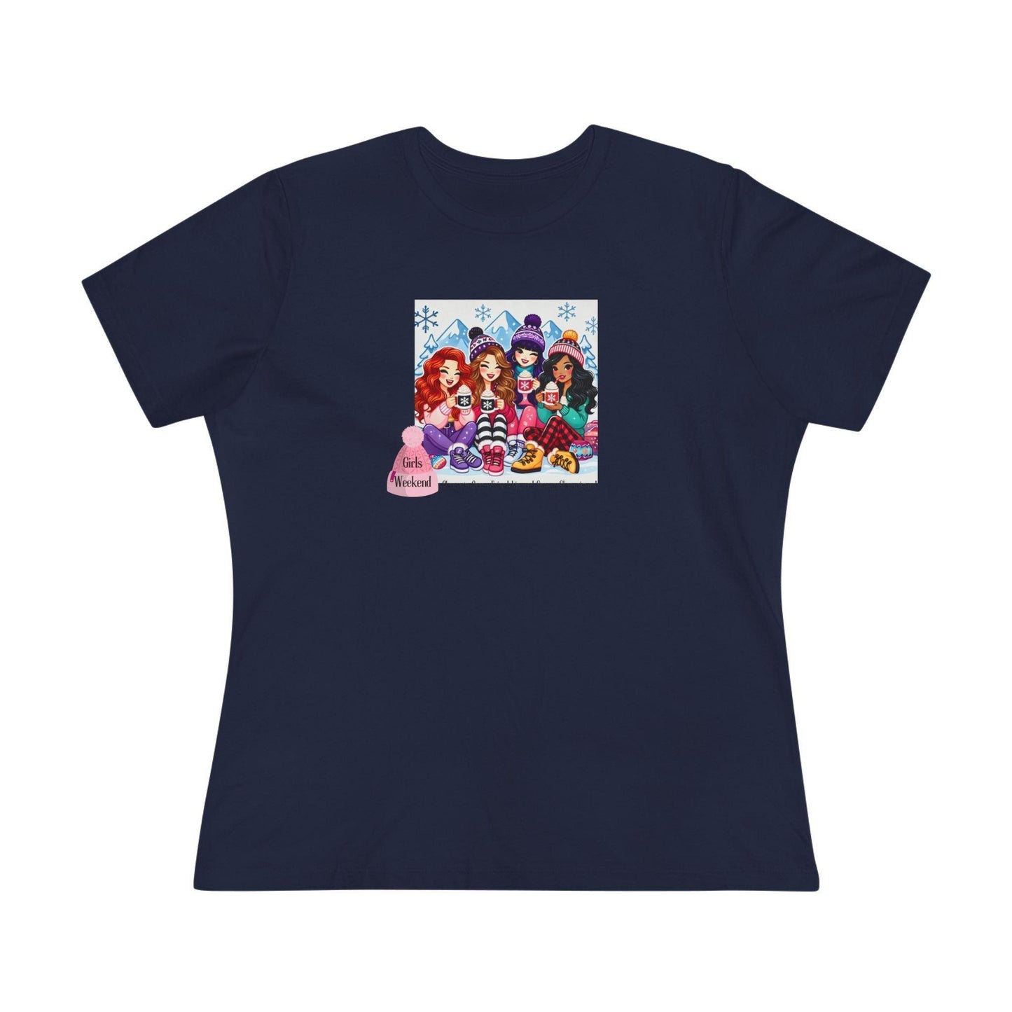 Girls Weekend Cheers to Cocoa, Friendship, and Snowy Shenanigans! - Women's Softstyle Tee - Whippie's