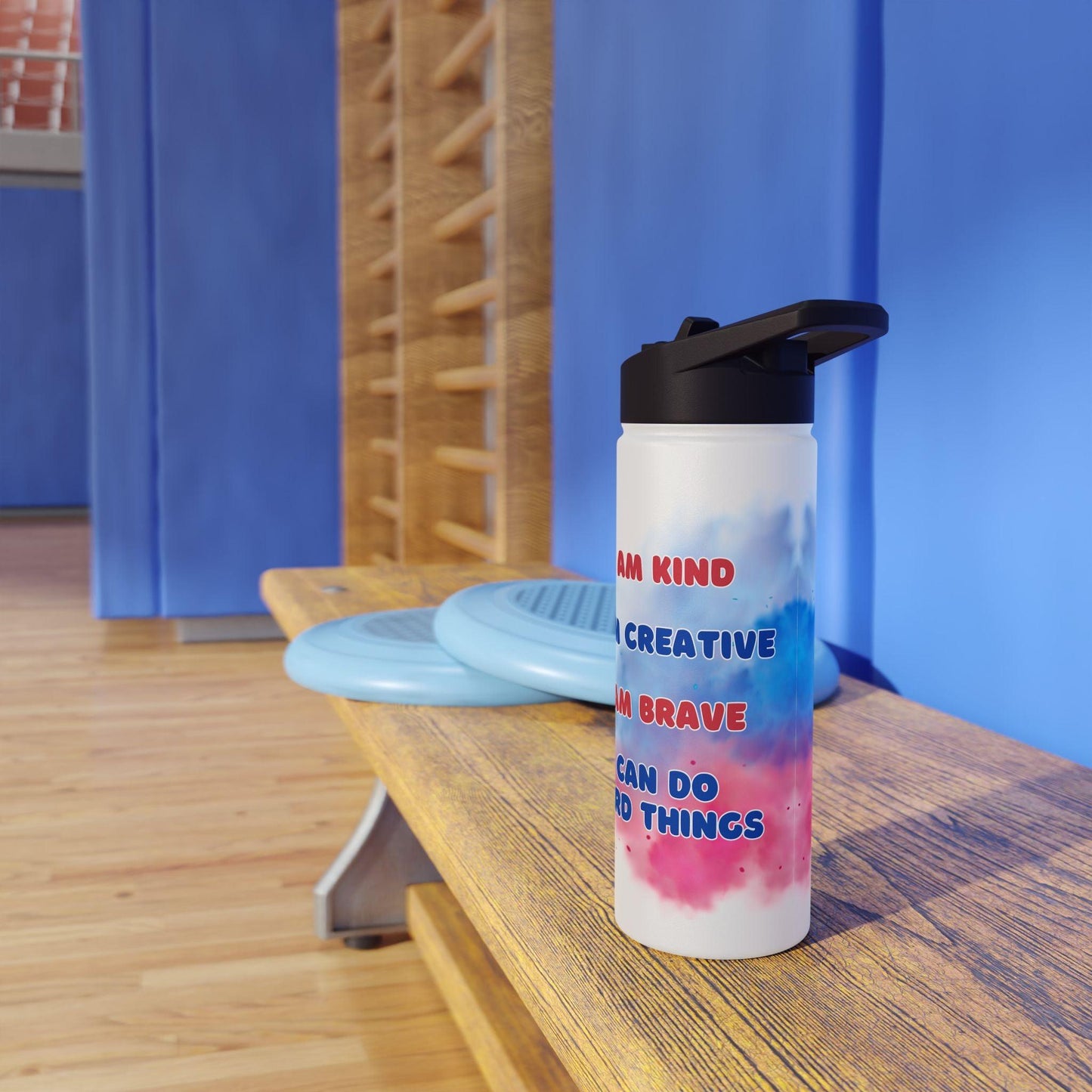 I Can Do Hard Things Stainless Steel Water Bottle - Personalizable - Whippie's