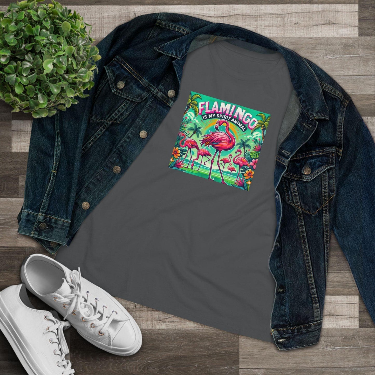 Flamingo is My Spirit Animal - Women's Softstyle Tee - Whippie's