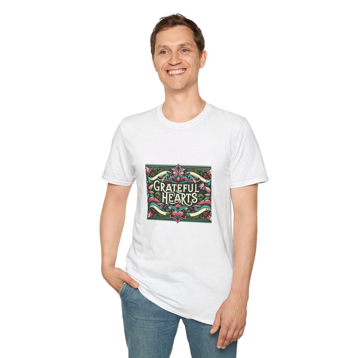 Grateful Hearts - Give Thanks with a Grateful Heart! 🧡💛🤎 Unisex T-Shirt - Whippie's