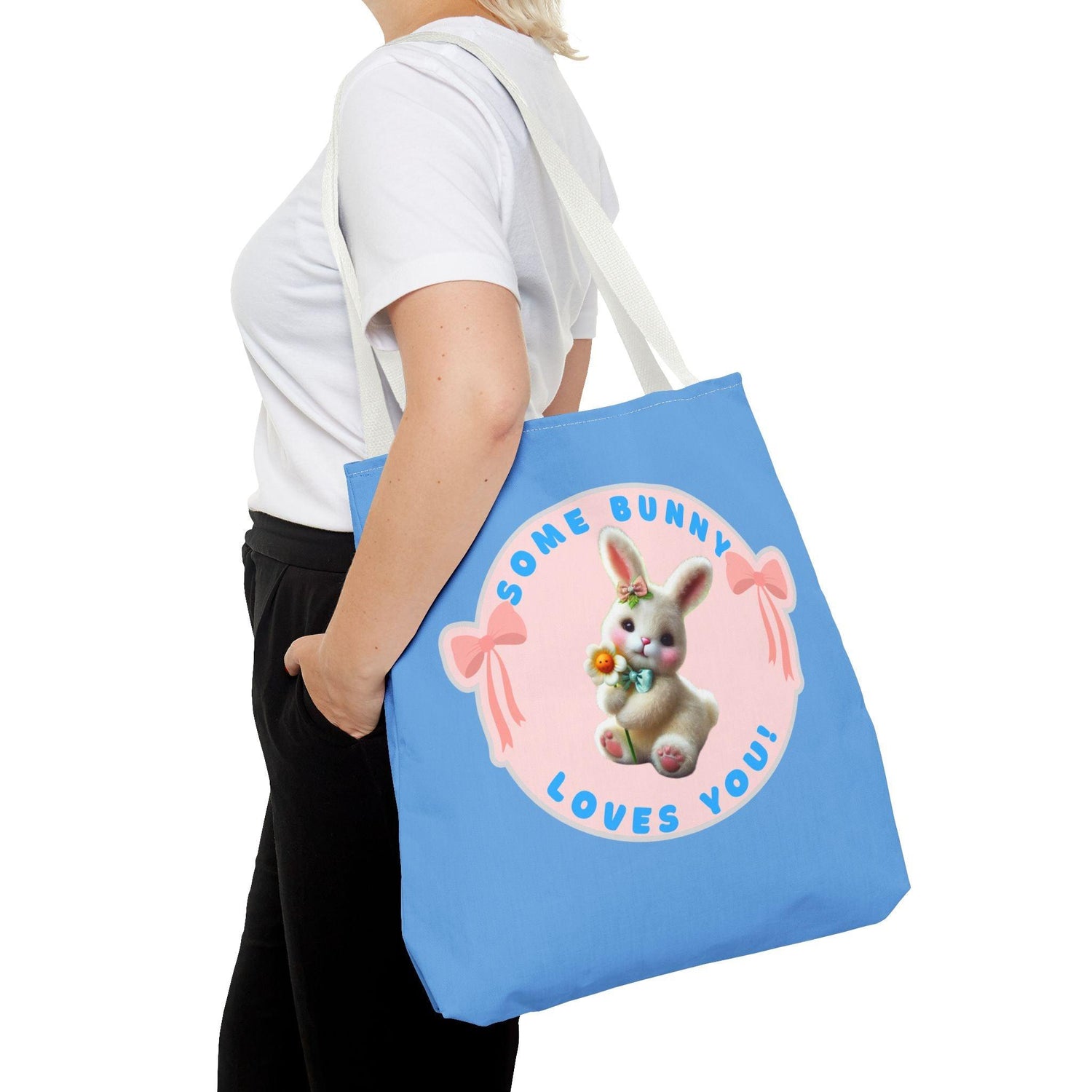 Some Bunny Loves You Easter Tote Bag - Hop into Easter with Adorable Style! 🐰💖 - Whippie's