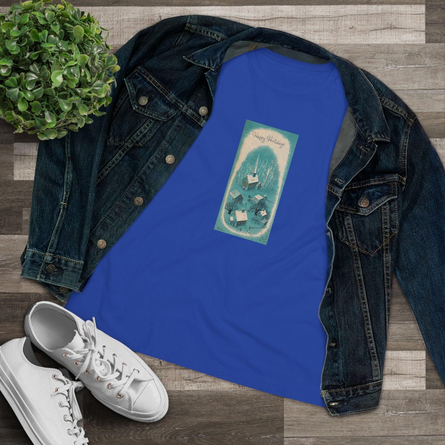 Happy Holidays - Vintage Village - Women's Tee - Whippie's