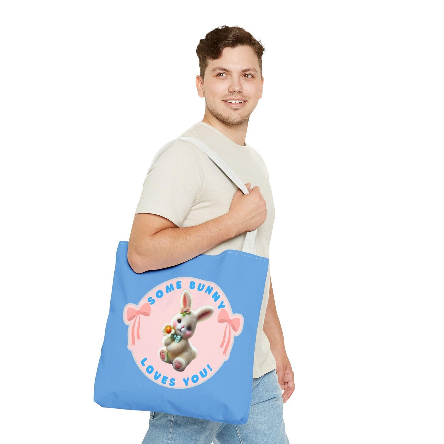 Some Bunny Loves You Easter Tote Bag - Hop into Easter with Adorable Style! 🐰💖 - Whippie's