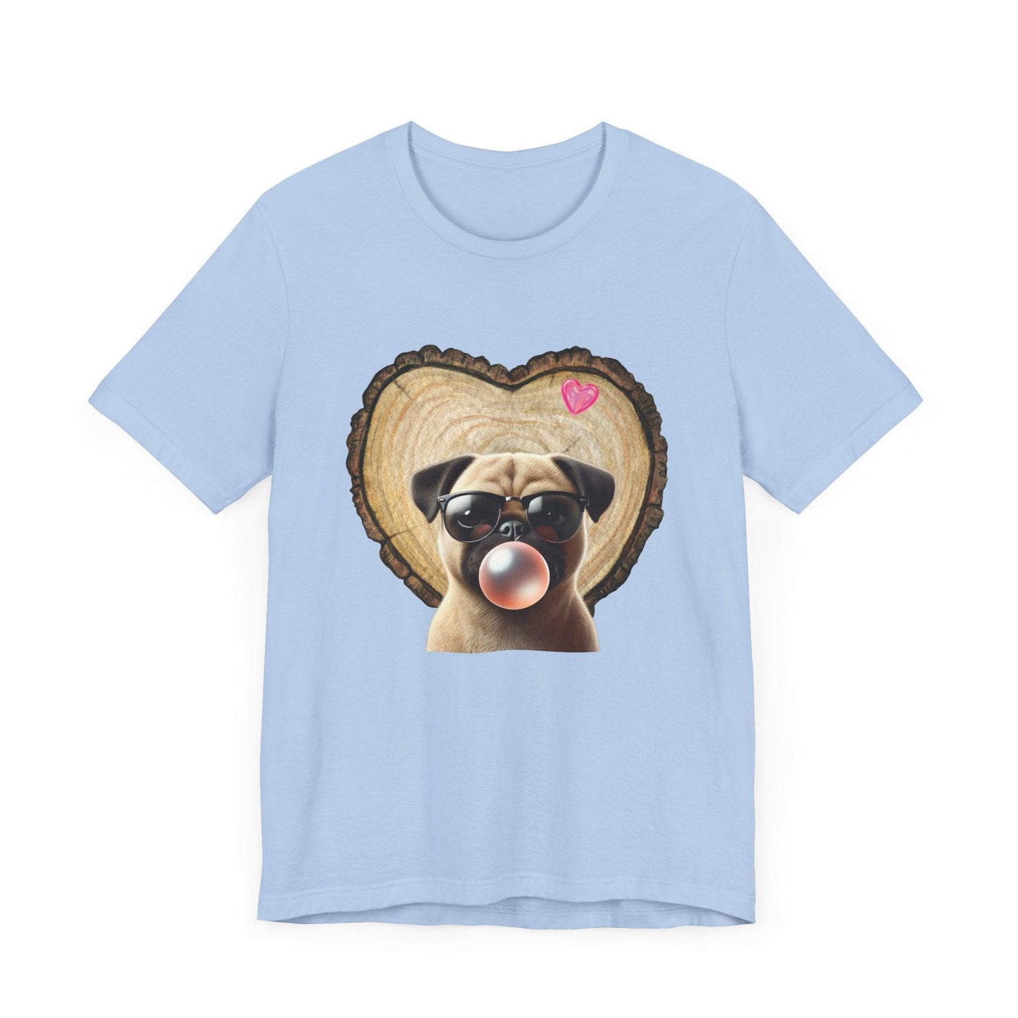Pug Love - Unisex Jersey Tee - 🐶💕 Spread the Love with a Bubbly Pug! 💕🐶 - Whippie's