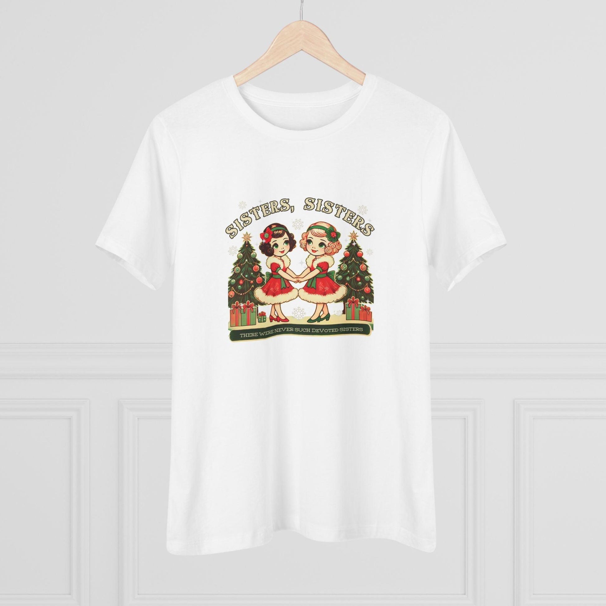 Sisters, Sisters (Blonde & Brunette Sisters) There Were Never Such Devoted Sisters! 👭🏻🤝👭🏼🎄 - Women's Softstyle Tee - Whippie's