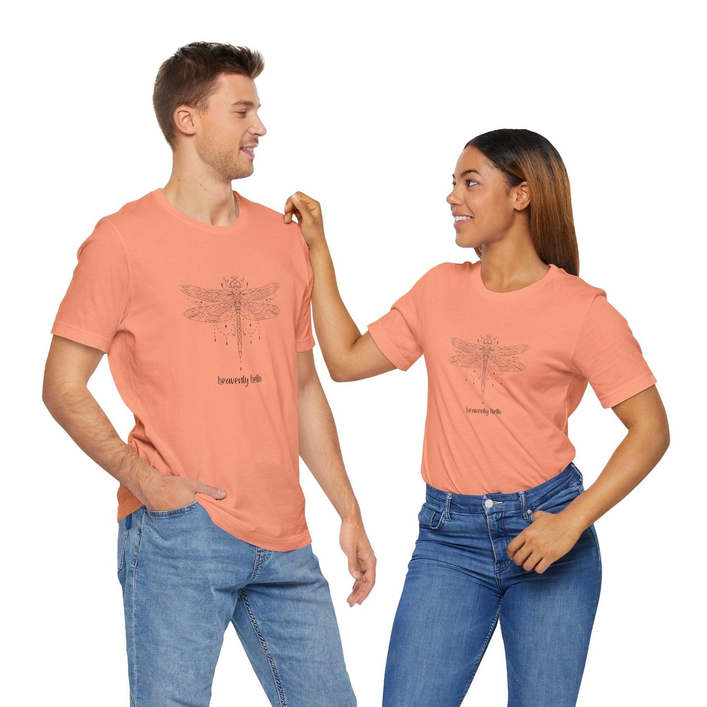 Heavenly Hello Unisex Jersey Tee - 🕊️ Carry a Piece of Heaven Close to Your Heart 🕊️ - Whippie's