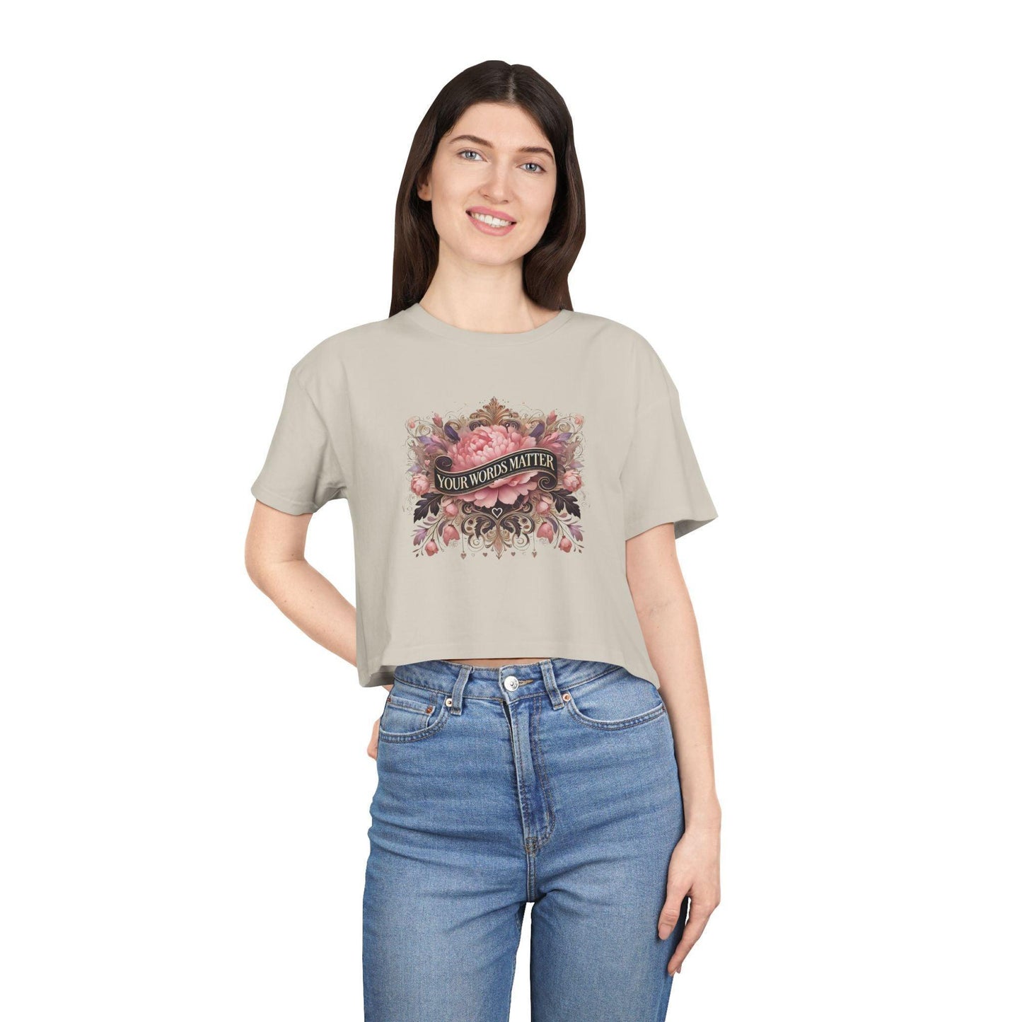๐ผ Your Words Matter ๐ฌ Women's Crop Tee ๐ธ - Whippie's