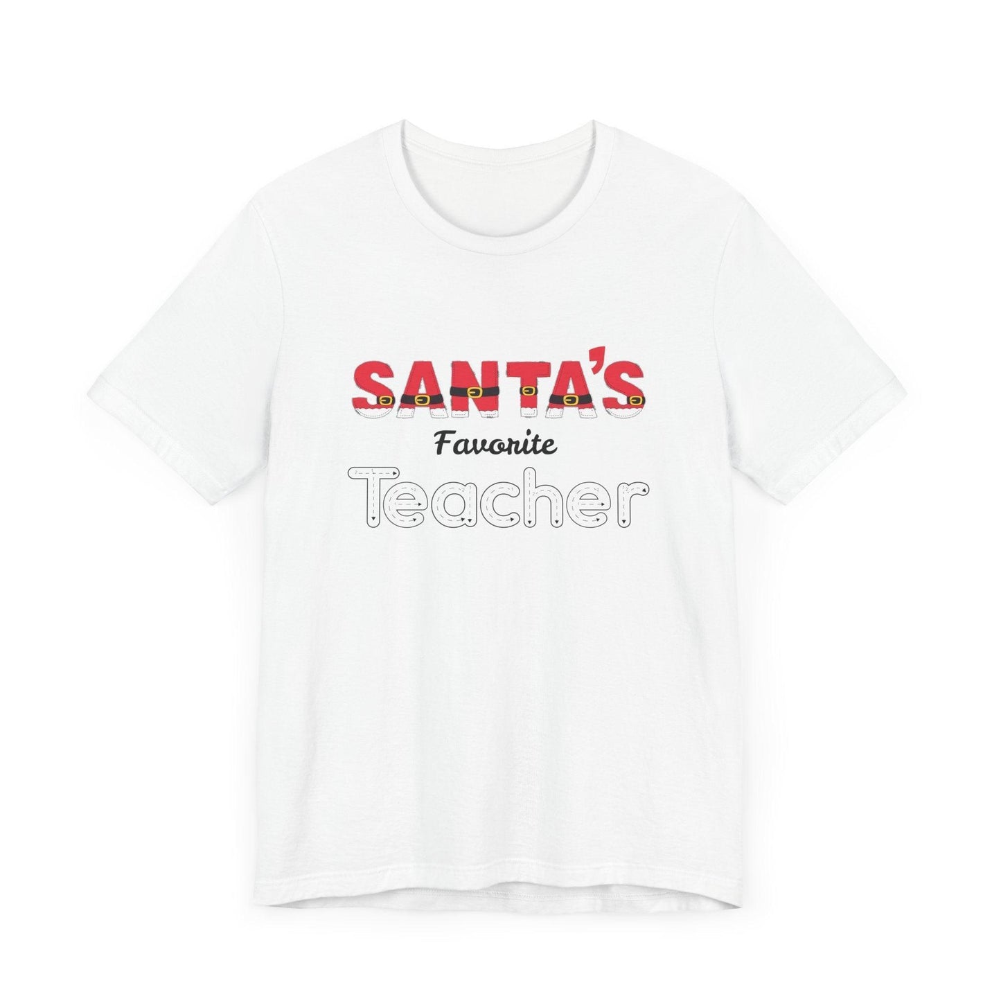 🎅 Santa's Favorite Teacher 🍎 Unisex Jersey Tee ✨ - Whippie's