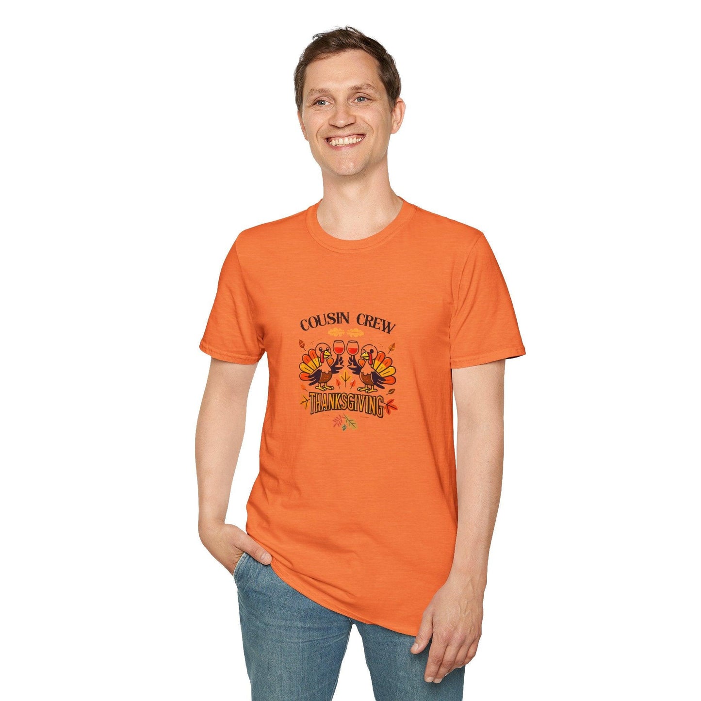 Thanksgiving Cousin Crew - Cheers to the Crew! 🦃🥂🍁 Unisex T-Shirt - Whippie's