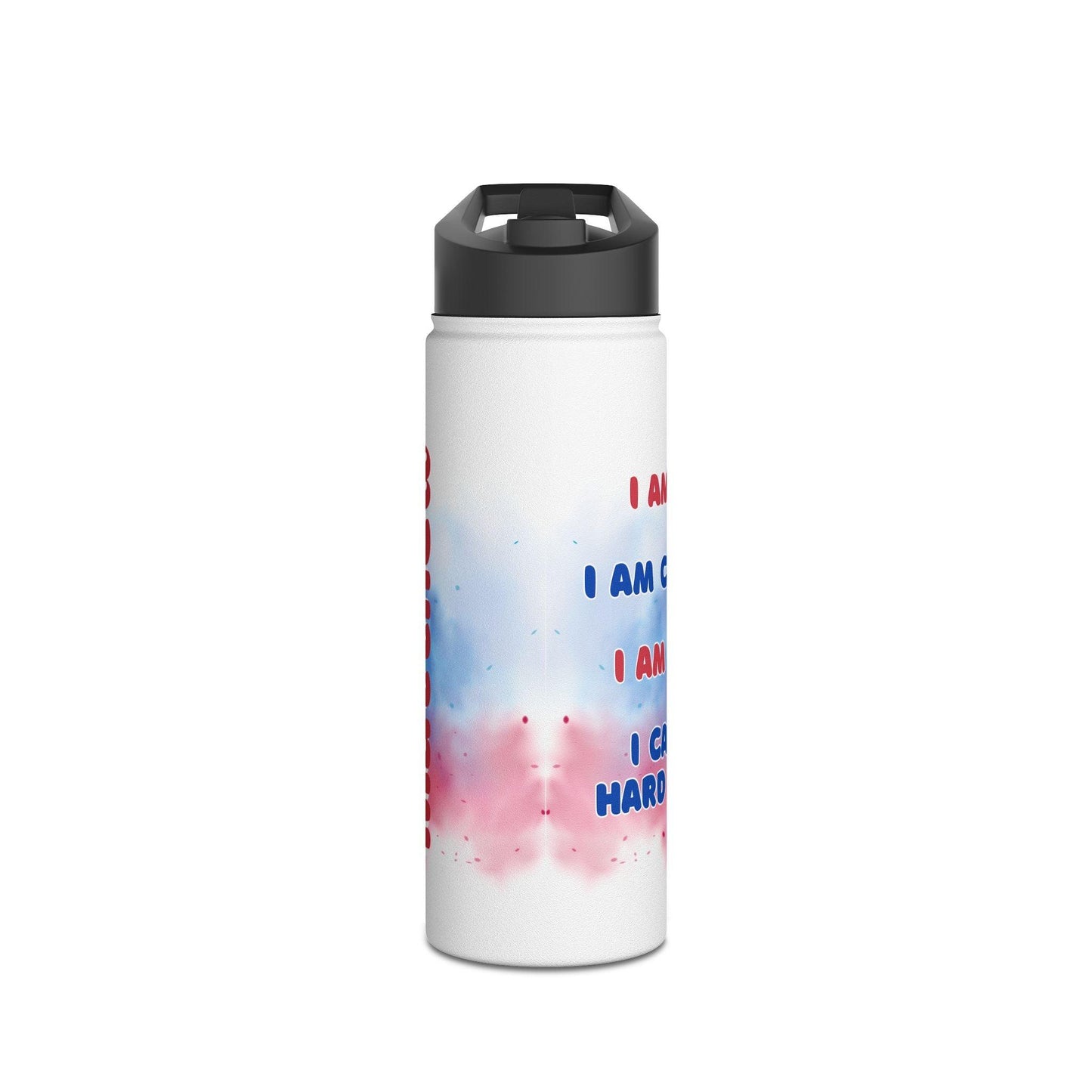 I Can Do Hard Things Stainless Steel Water Bottle - Personalizable - Whippie's