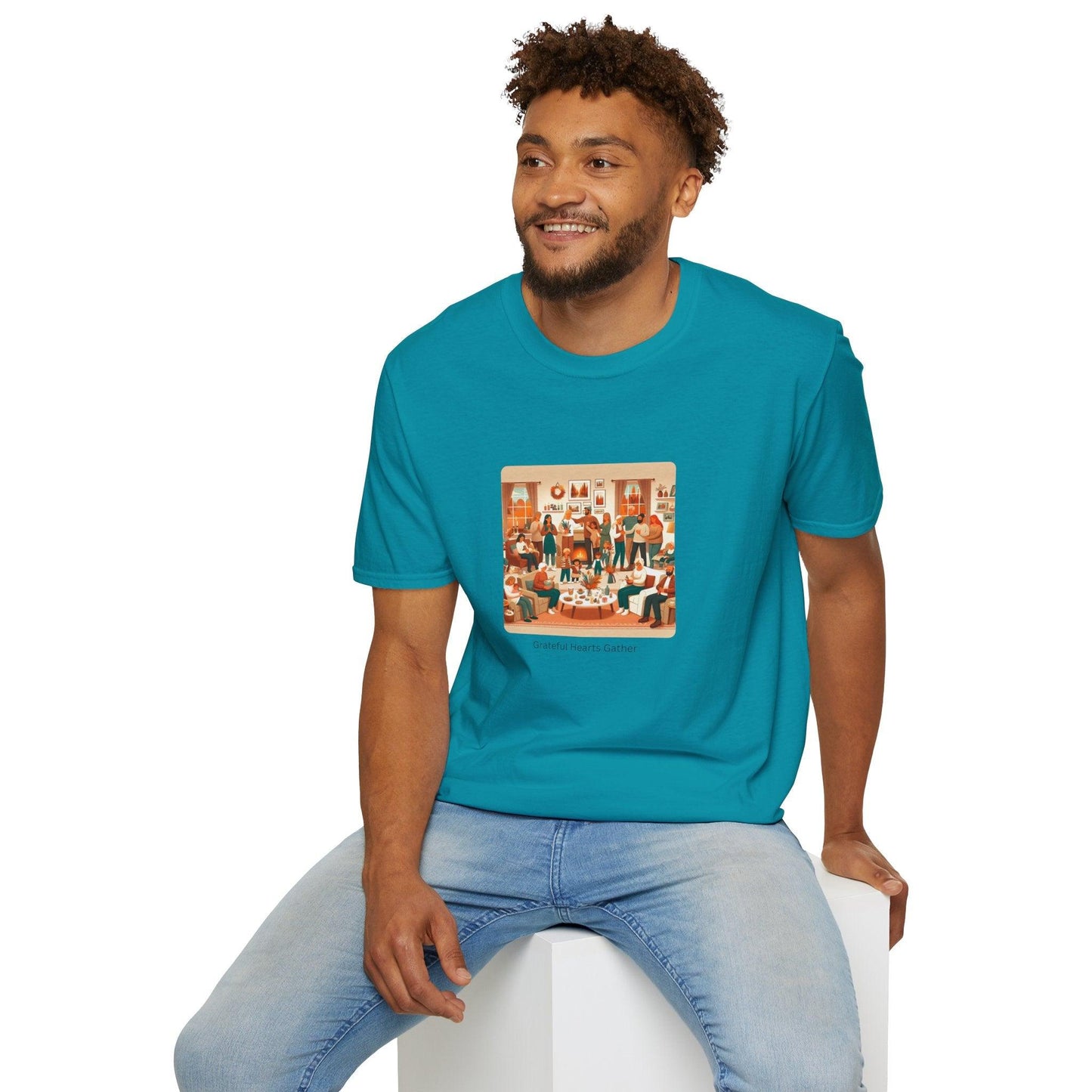 Grateful Hearts Gather - Celebrating Family and Friends ๐งก๐๐ค Unisex T-Shirt - Whippie's