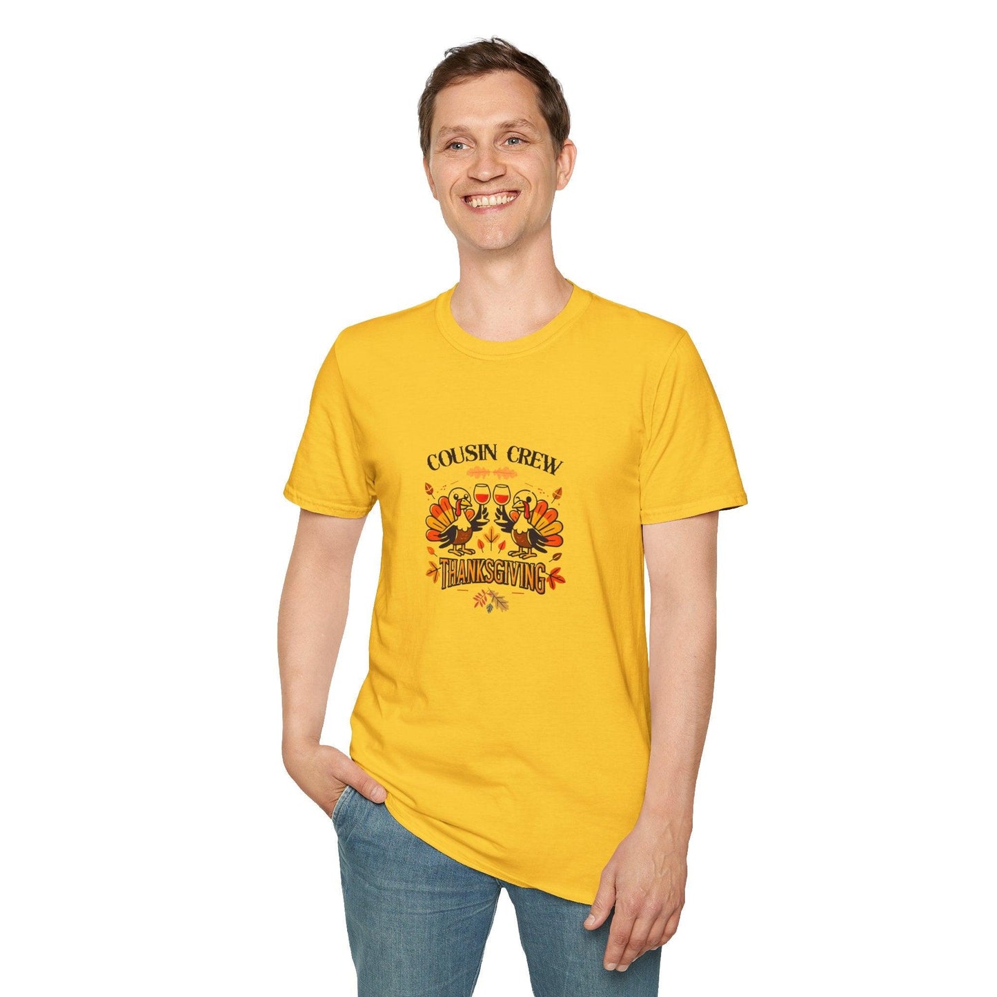 Thanksgiving Cousin Crew - Cheers to the Crew! 🦃🥂🍁 Unisex T-Shirt - Whippie's