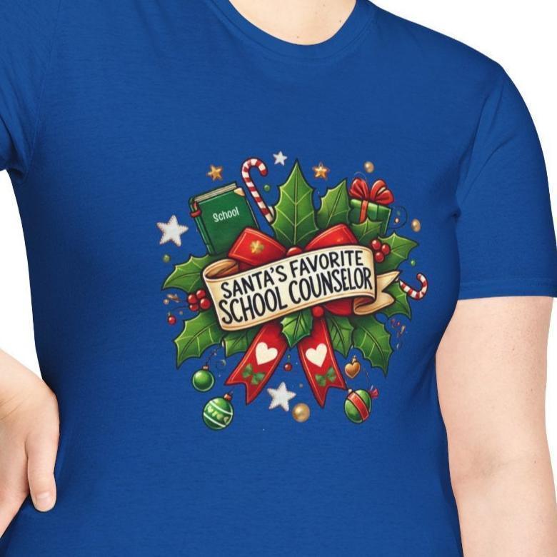 Santa's Favorite School Counselor Unisex Tee 🍎🎅 - Whippie's