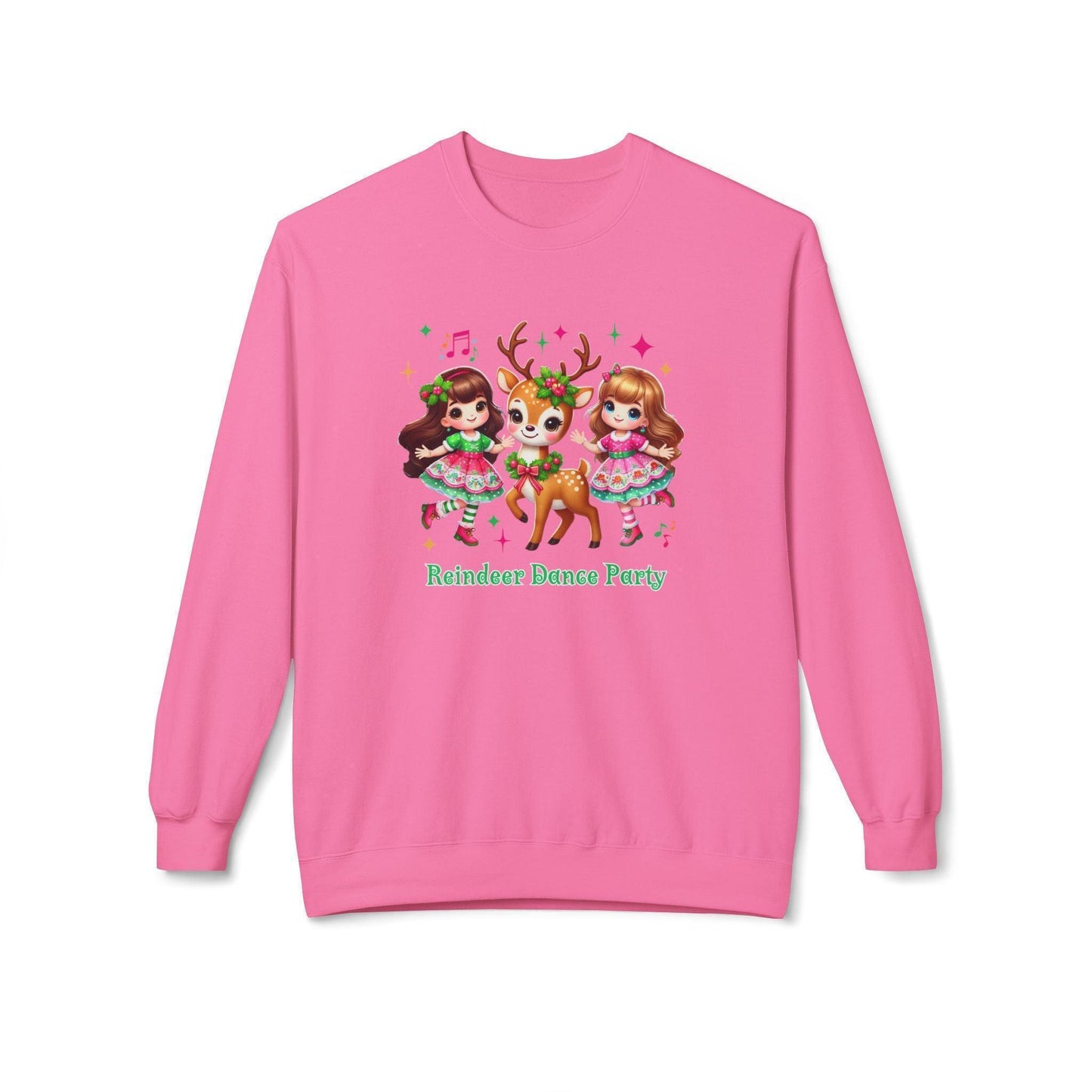 Reindeer Dance Party 🦌 Unisex Fleece Sweatshirt 🎄🎁 - Whippie's