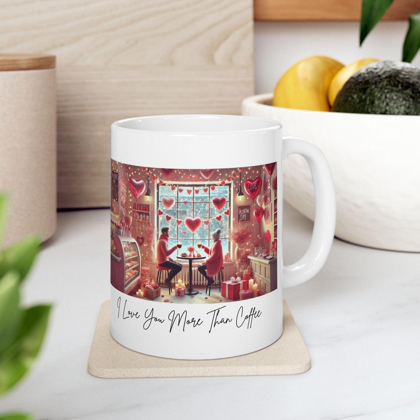 I ❤️ You More Than Coffee ☕💖 Ceramic Mug (11oz, 15oz) ✨ The perfect gift for your coffee-loving Valentine! - Whippie's