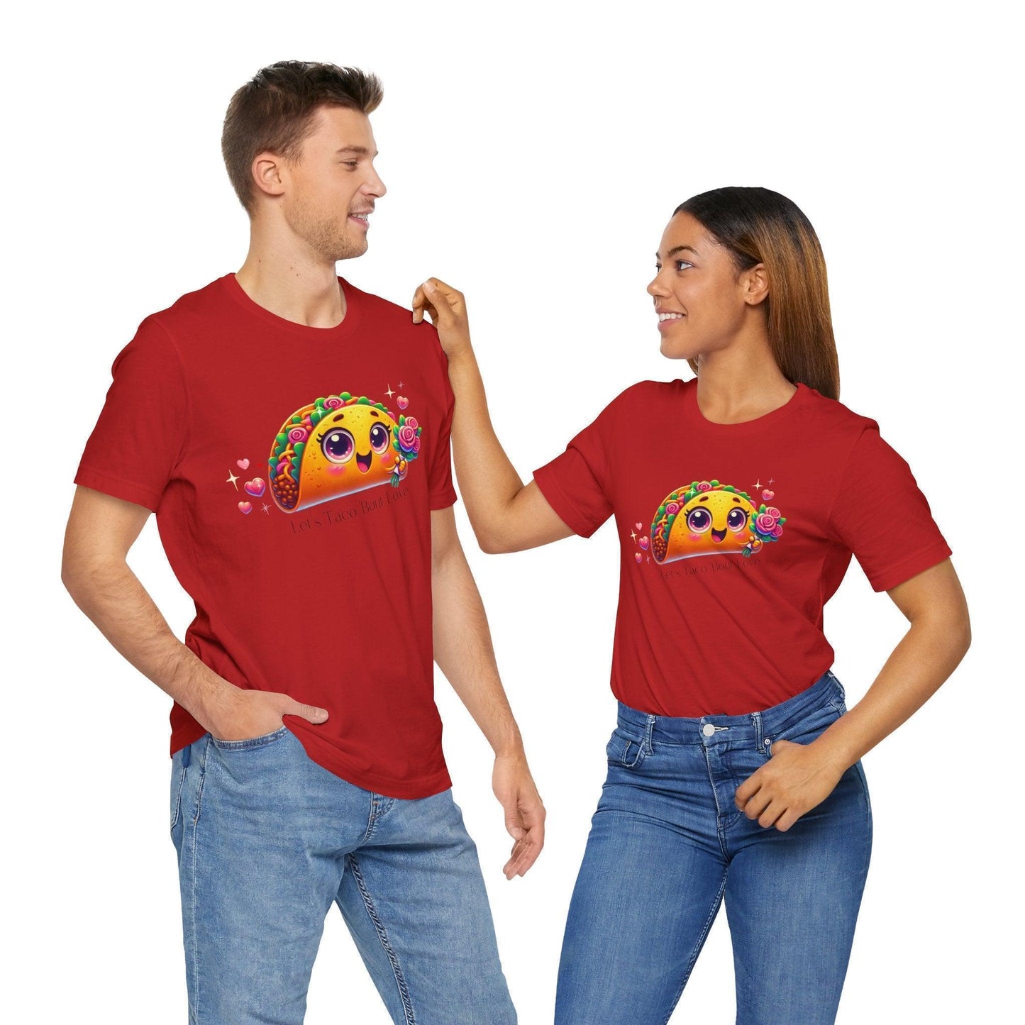 🌮 Let's Taco 'Bout Love 💖 Unisex Jersey Tee ✨ Spread the love this Valentine's Day! - Whippie's