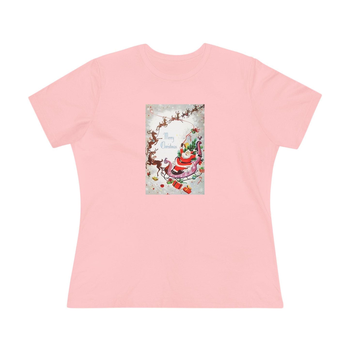 Merry Christmas - Santa and His Sleigh - Women's Tee - Whippie's