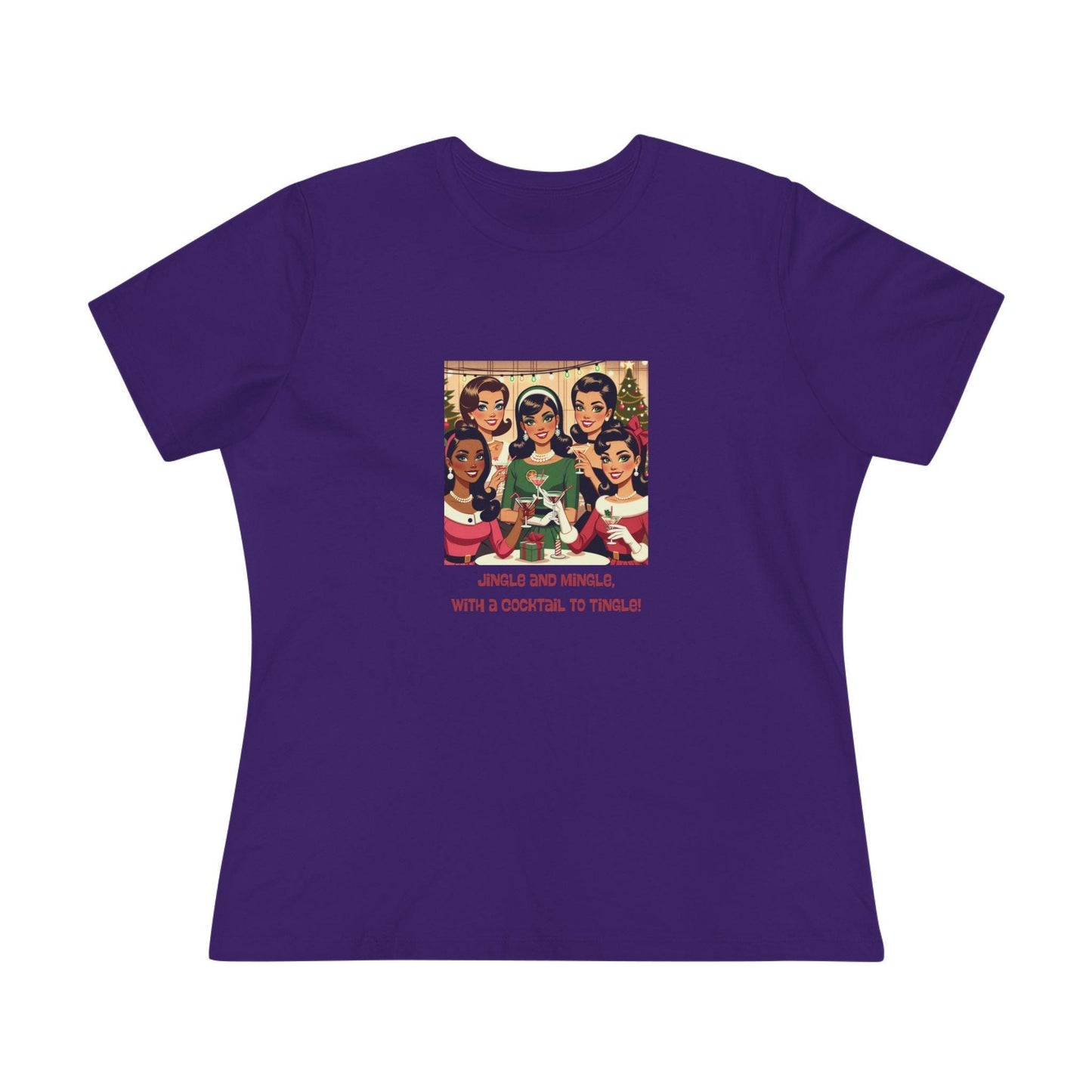 Holiday Friends Sipping Cocktails - Women's Softstyle Tee - Whippie's
